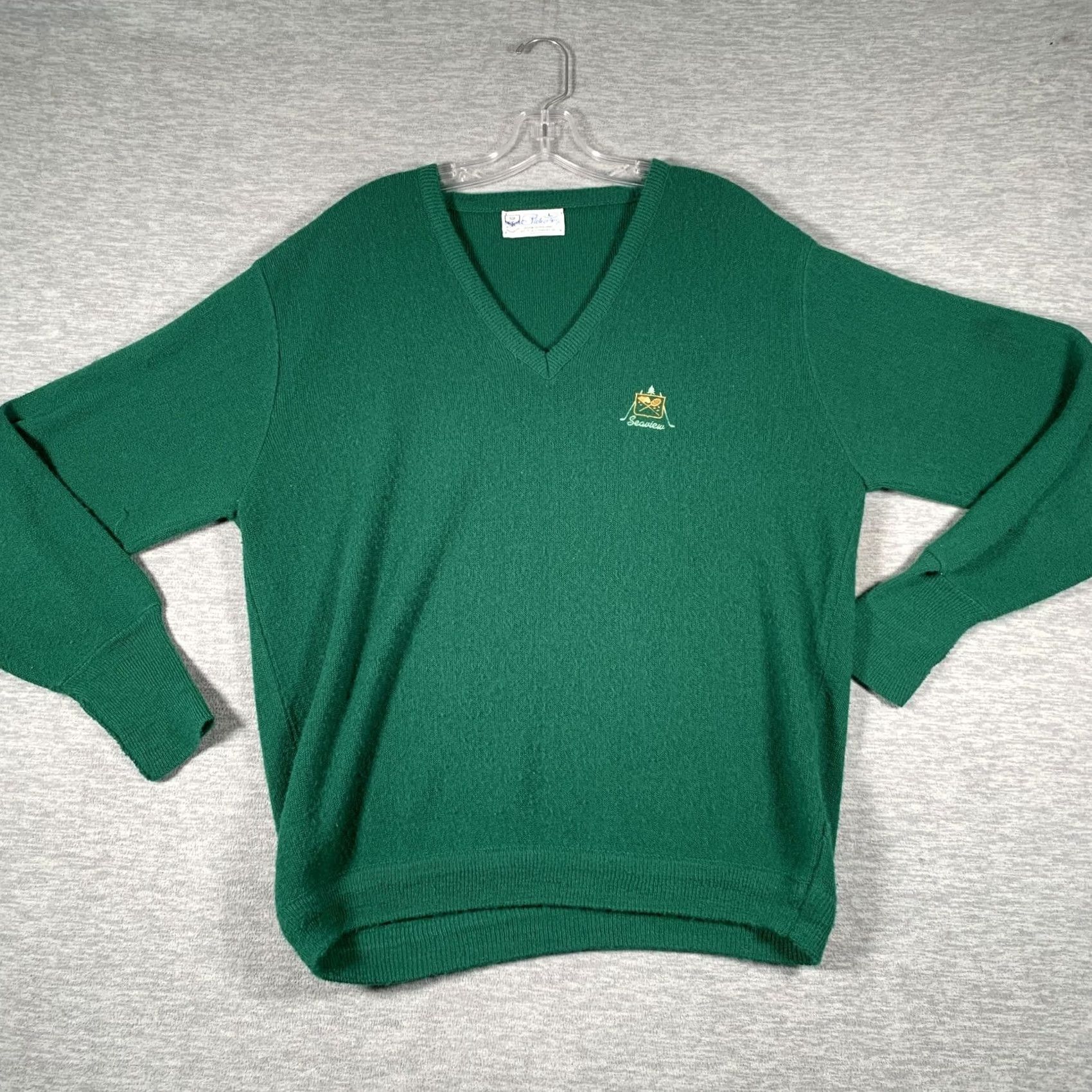 Vintage VINTAGE Pickering Sweater Mens L Green V Neck Seaview Golf Tennis Pullover Size US L / EU 52-54 / 3 - 2 Thumbnail