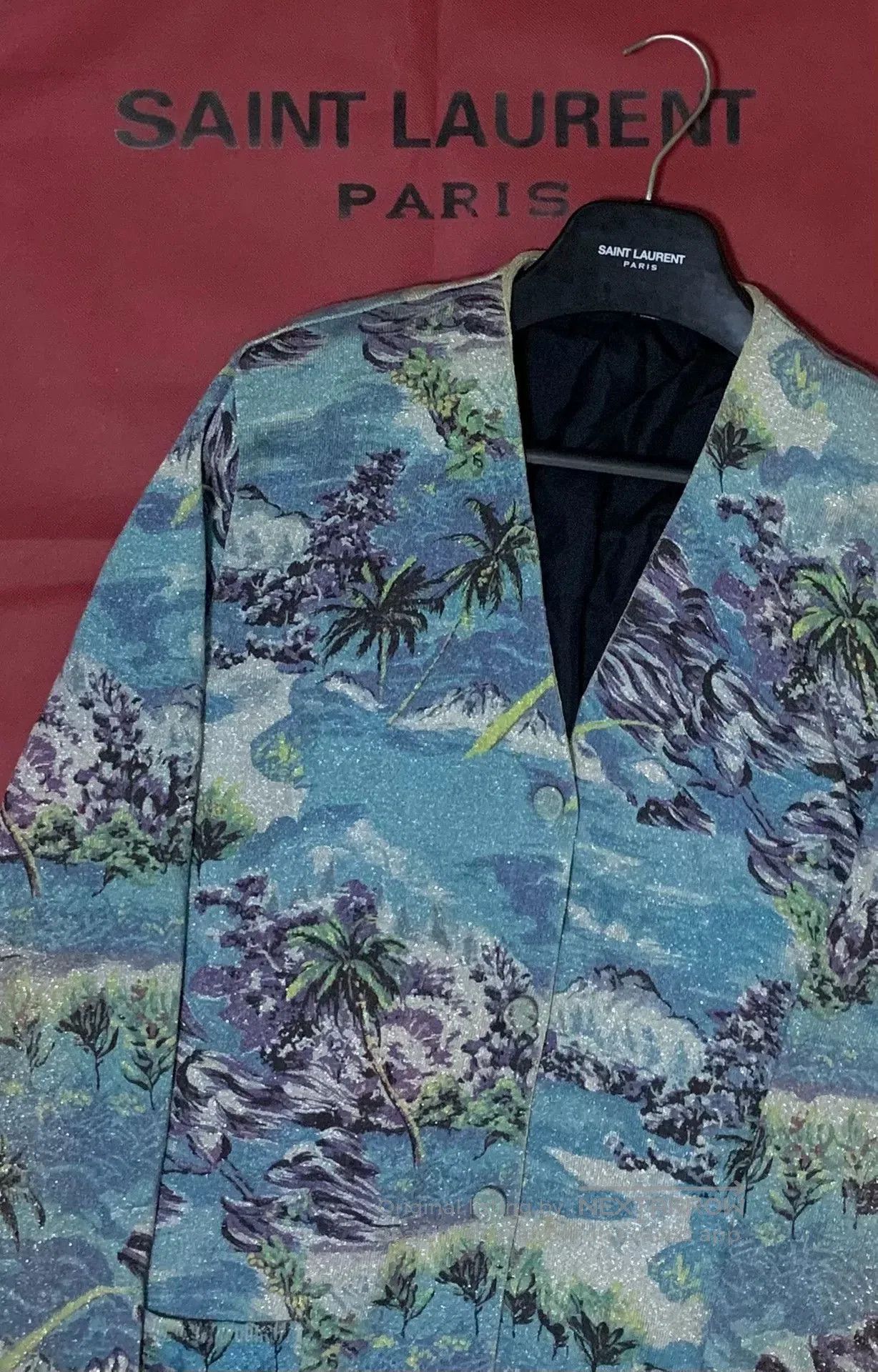 Saint Laurent Paris Saint Laurent Wave Pattern Cardigan. Size US M / EU 48-50 / 2 - 6 Thumbnail