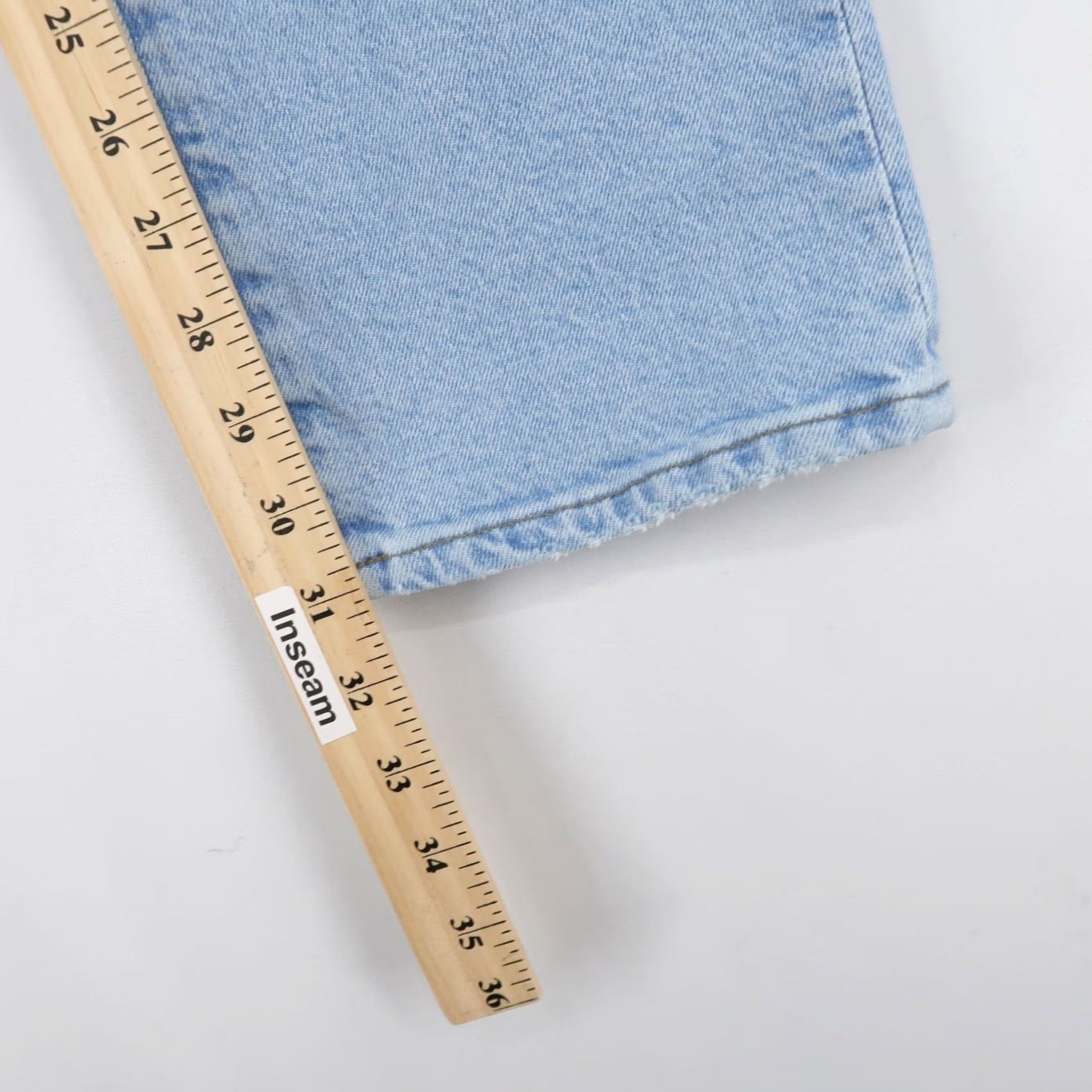 J.Crew J.CREW Jeans Straight 26 31in Light Wash Blue High Rise Stretch Womens, 5-Pocket, Zip, Denim, Regular, Tall Size 26" / US 2 / IT 38 - 6 Thumbnail