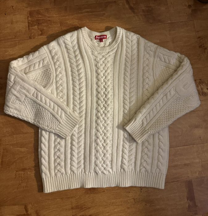 直販超高品質 Appliqué Cable Knit Sweater XL supreme | lasibieni.ro