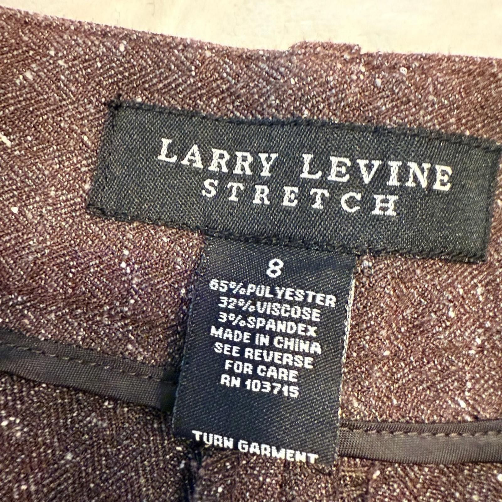 Other Larry Levine Stretch dressy brown trousers straight leg 8 Size 30" / US 8 / IT 44 - 5 Thumbnail