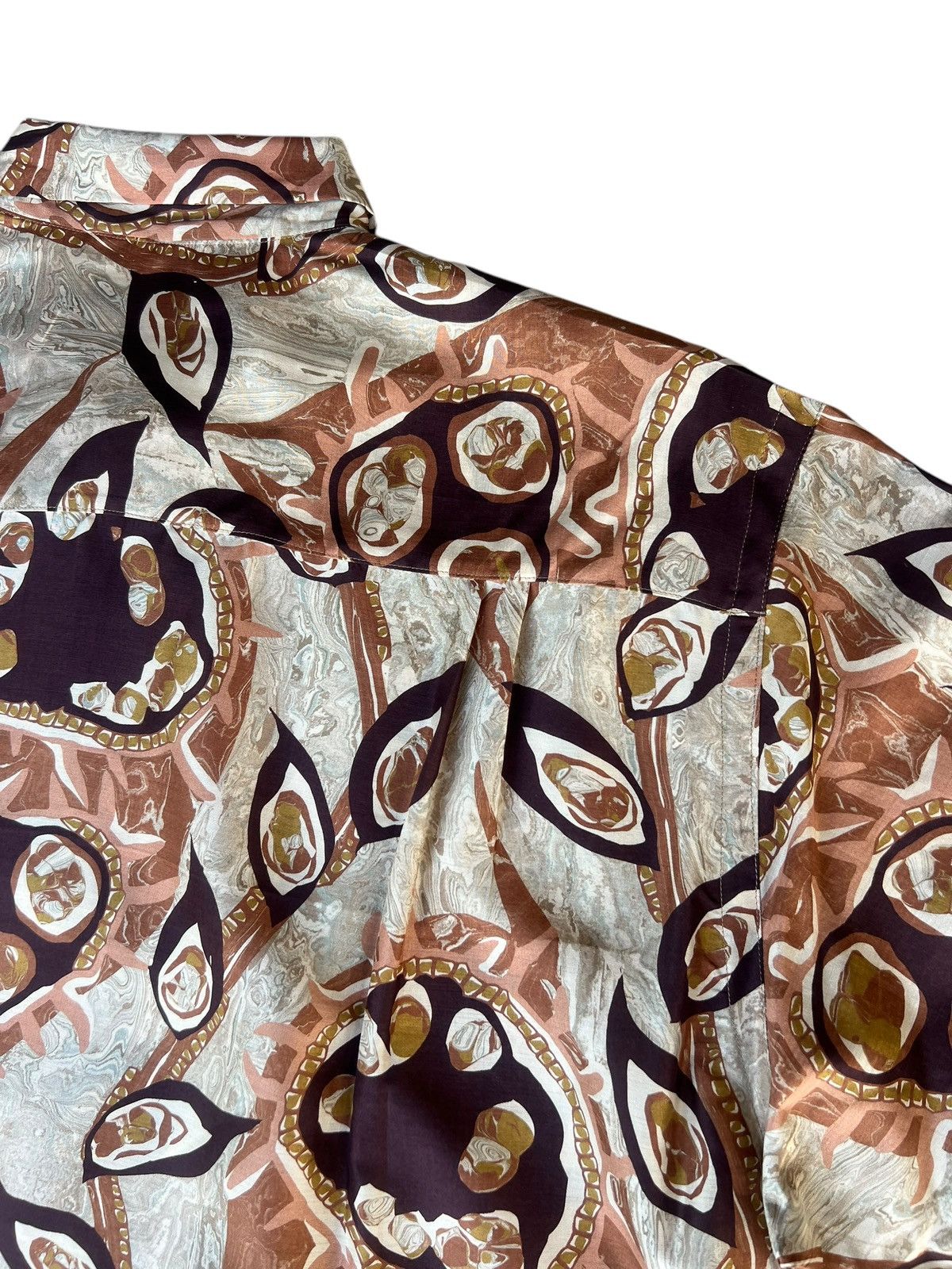 Japanese Brand Vintage 90s Monsieur Nicole Abstract Art 100% Silk Shirt Size US M / EU 48-50 / 2 - 20 Thumbnail