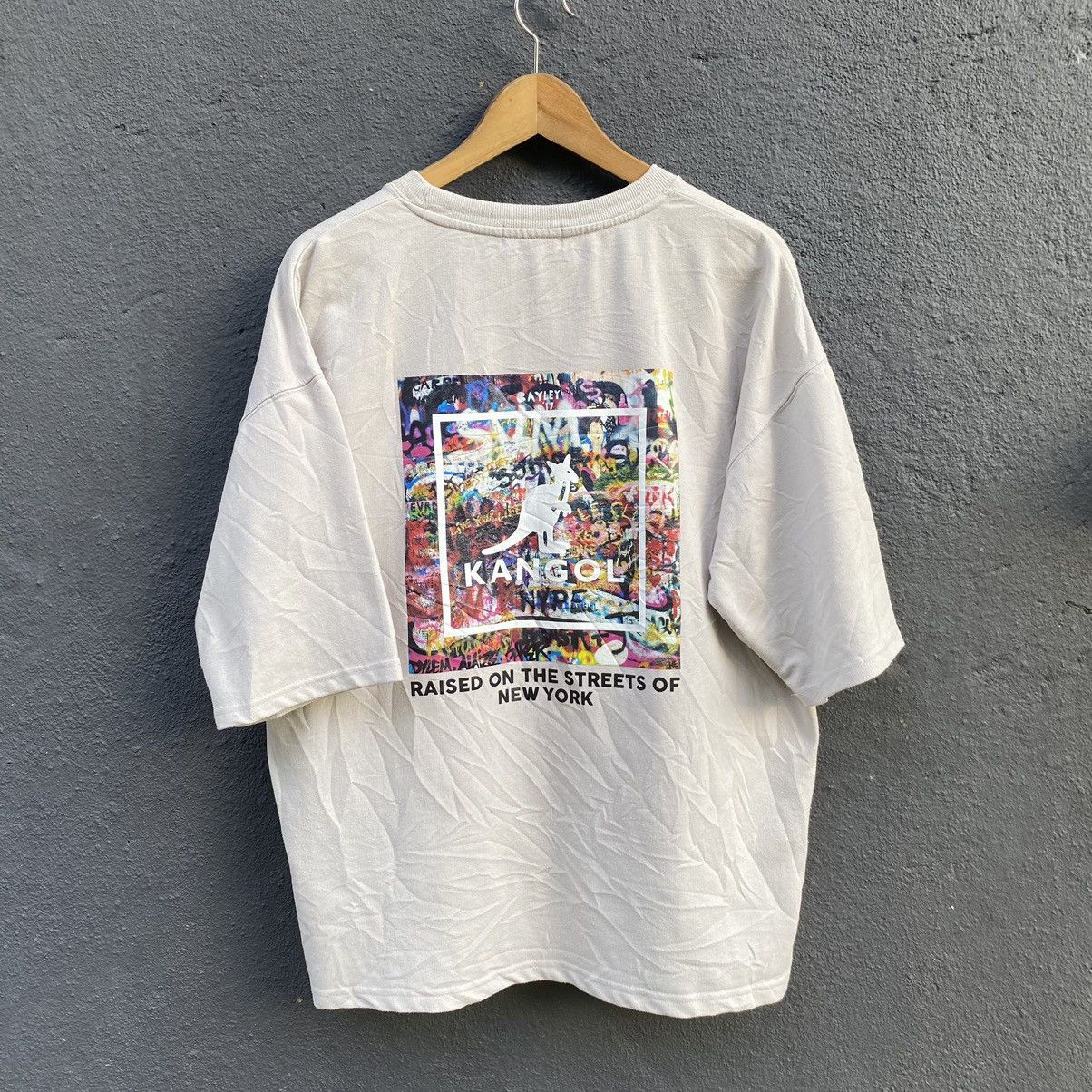 Kangol Thrashed Vintage Kangol Embroidered Logo ERD GRUNGE TSHIRT Size US L / EU 52-54 / 3 - 1 Thumbnail