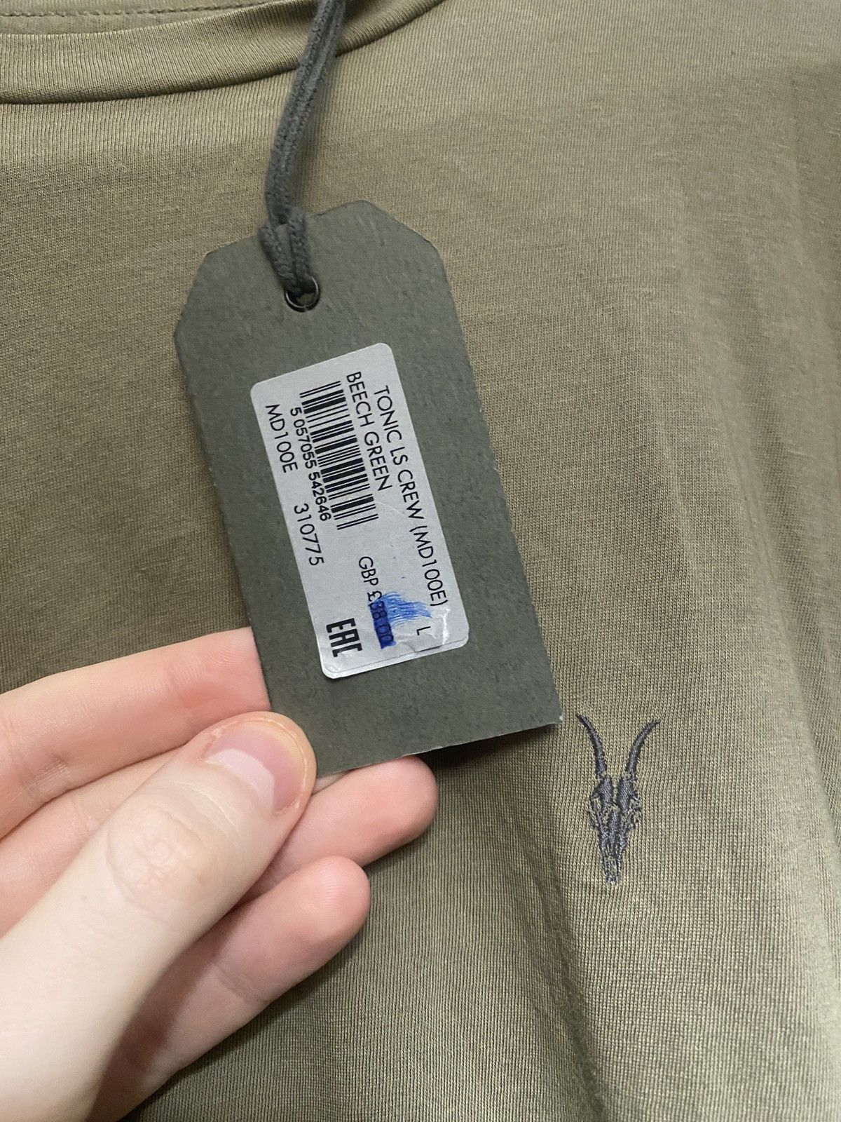 Allsaints Khaki allsaints longsleeve with tag Size US L / EU 52-54 / 3 - 5 Thumbnail