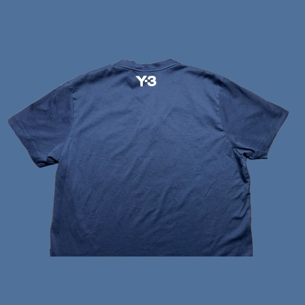 Y-3 VINTAGE Adidas Y-3 Yohji Yamamoto T Shirt Navy Blue Short Sleeve White V Neck Mens XL Size US XL / EU 56 / 4 - 1 Thumbnail