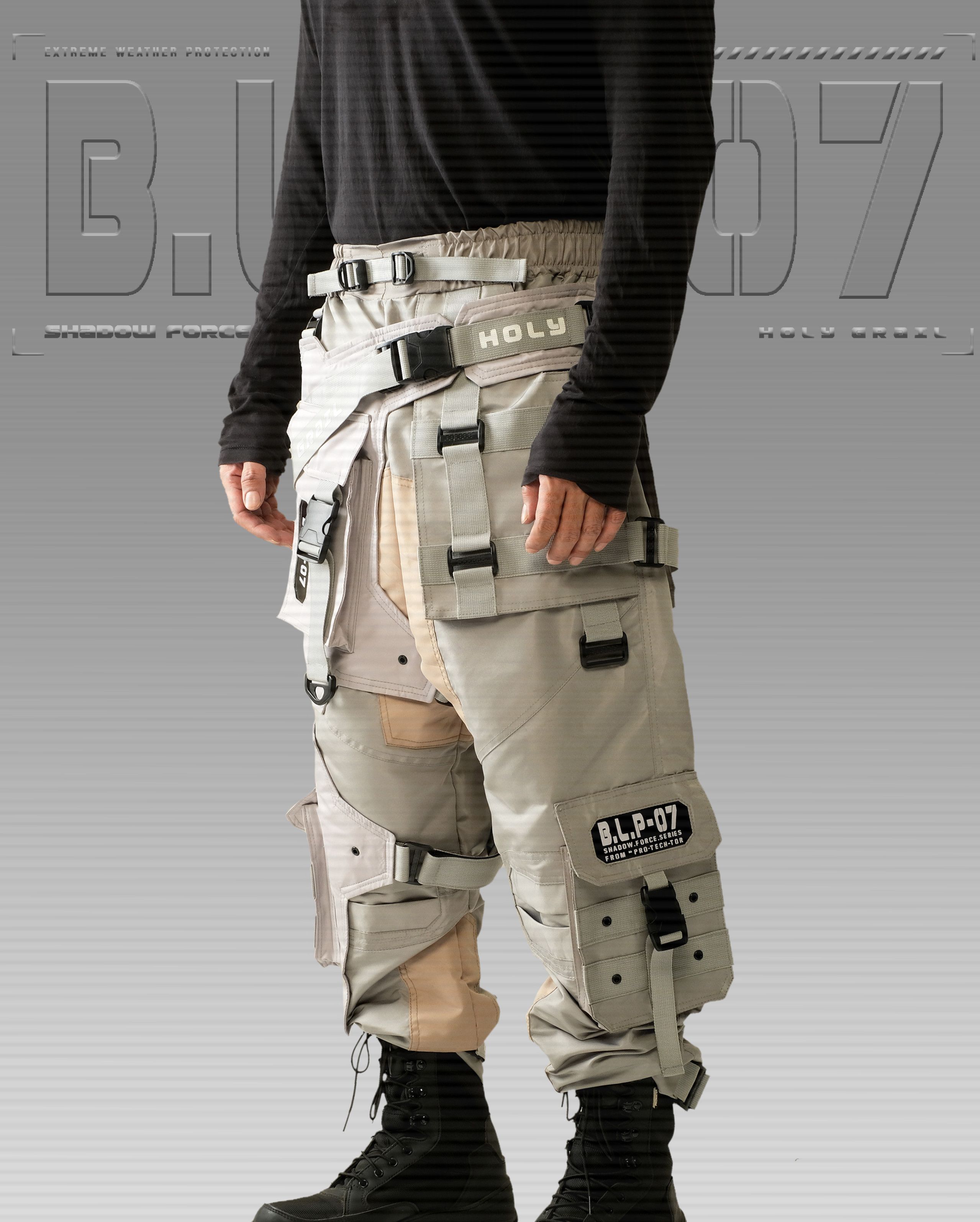 Hi Tec H-G PRO-TECH-TOR "SHADOW FORCE" TECHWEAR CYBERPUNK HOLYGRAIL Size US 34 / EU 50 - 6 Thumbnail
