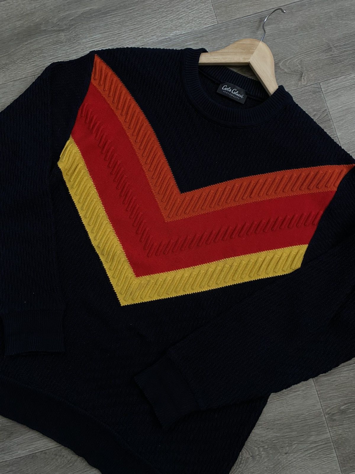 Carlo Colucci 🫧CARLO COLUCCI VINTAGE MENS KNIT SWEATER Size US L / EU 52-54 / 3 - 3 Thumbnail