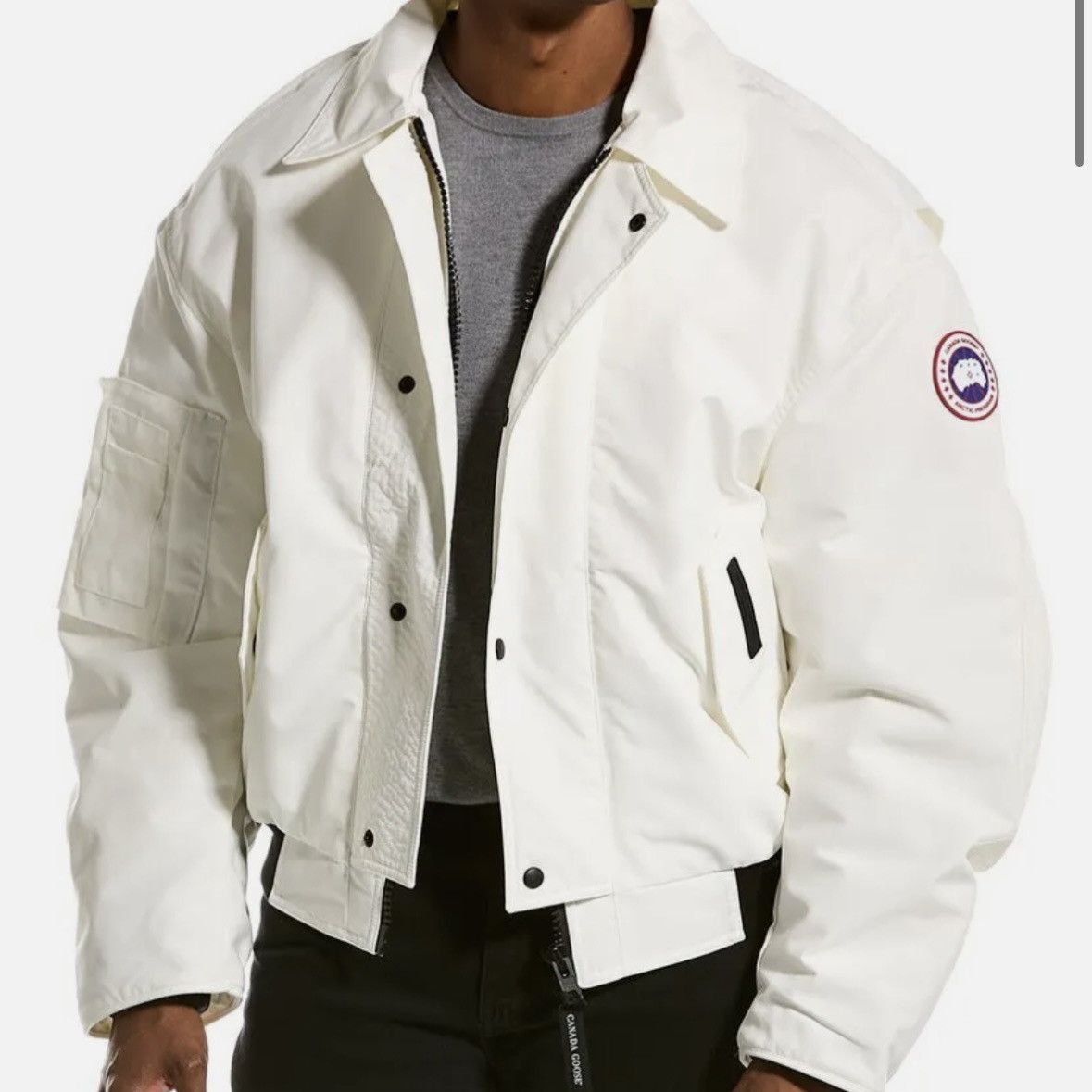 image of Canada Goose X Angel Chen Arxan Bomber in White, Men's (Size Medium)