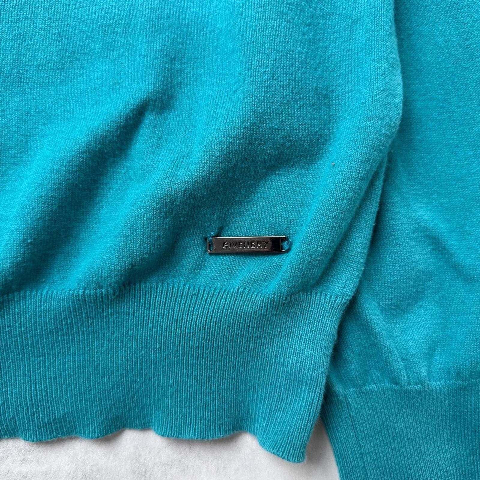 Givenchy Y2K Givenchy 00s Blue V-neck knit sweater Size US XL / EU 56 / 4 - 6 Thumbnail