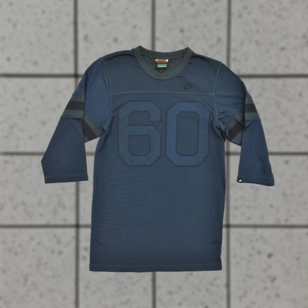 Nike Nike Dri-FIT Men's T-Shirt 3/4 Sleeve Navy Blue Embroidered Crew Neck Sports Jersey S Size US S / EU 44-46 / 1 - 1 Thumbnail