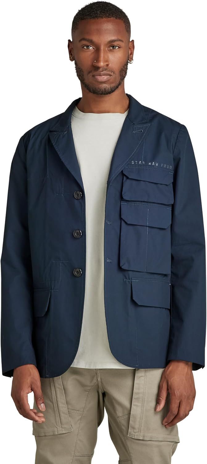 G-Star Stacked Pocket Blazer Constructed Size L Navy Size US L / EU 52-54 / 3 - 2 Thumbnail