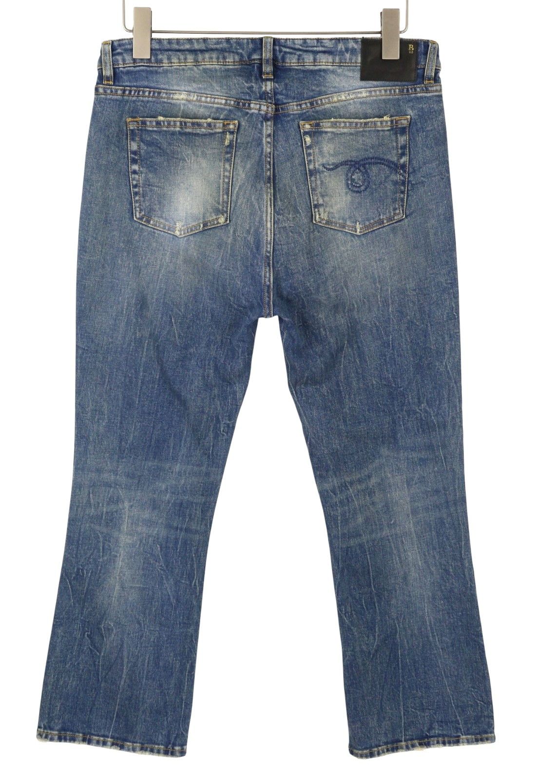 R13 KICK FIT 31 Kelly Faded Distress PS26 88281 Size 31" - 4 Thumbnail