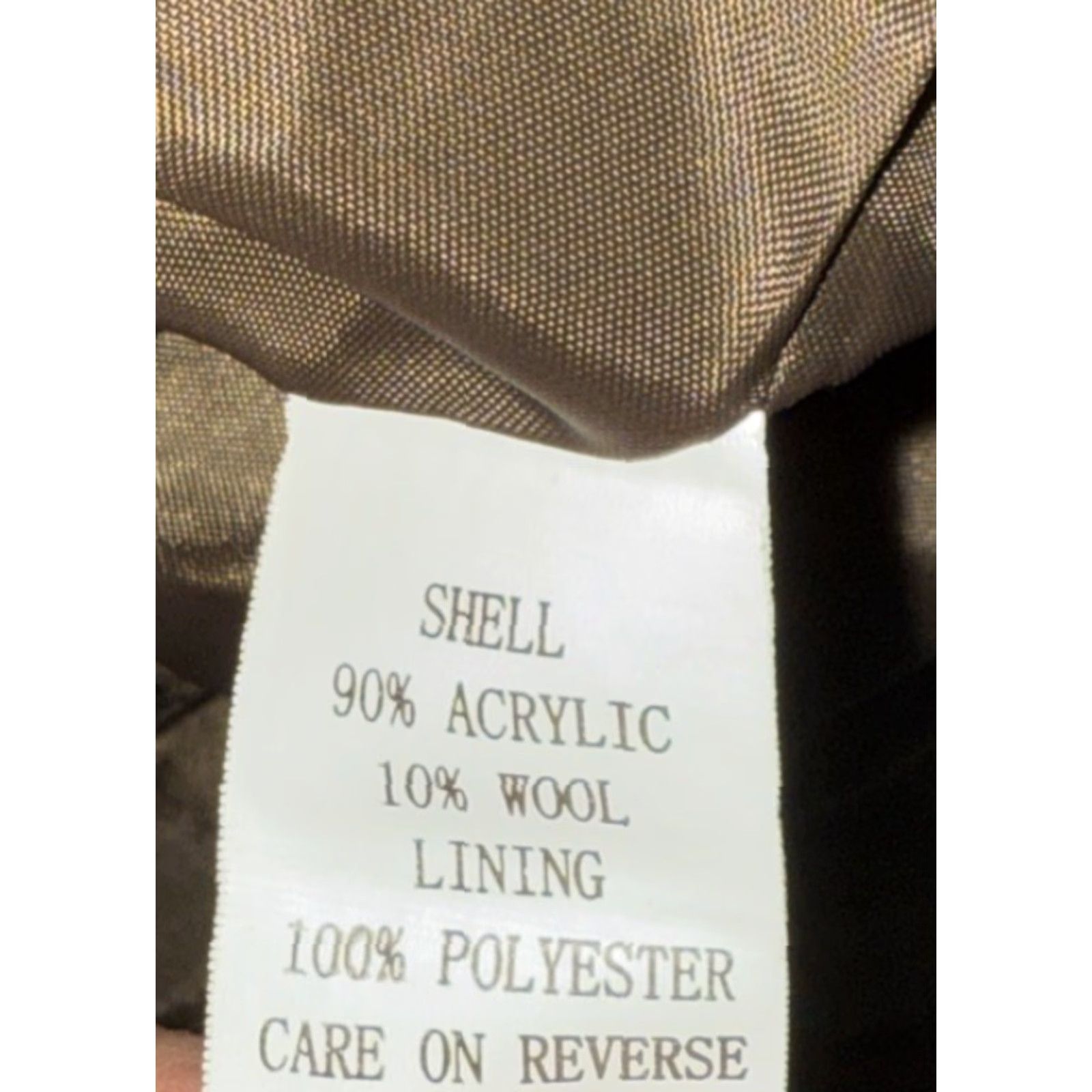 Vintage Briggs New York Womens Jacket Coat Short 3/4 Sleeve Houndstooth Button Lined Acrylic Wool 10P Petite Brown Womens Size L / US 10 / IT 46 - 5 Thumbnail