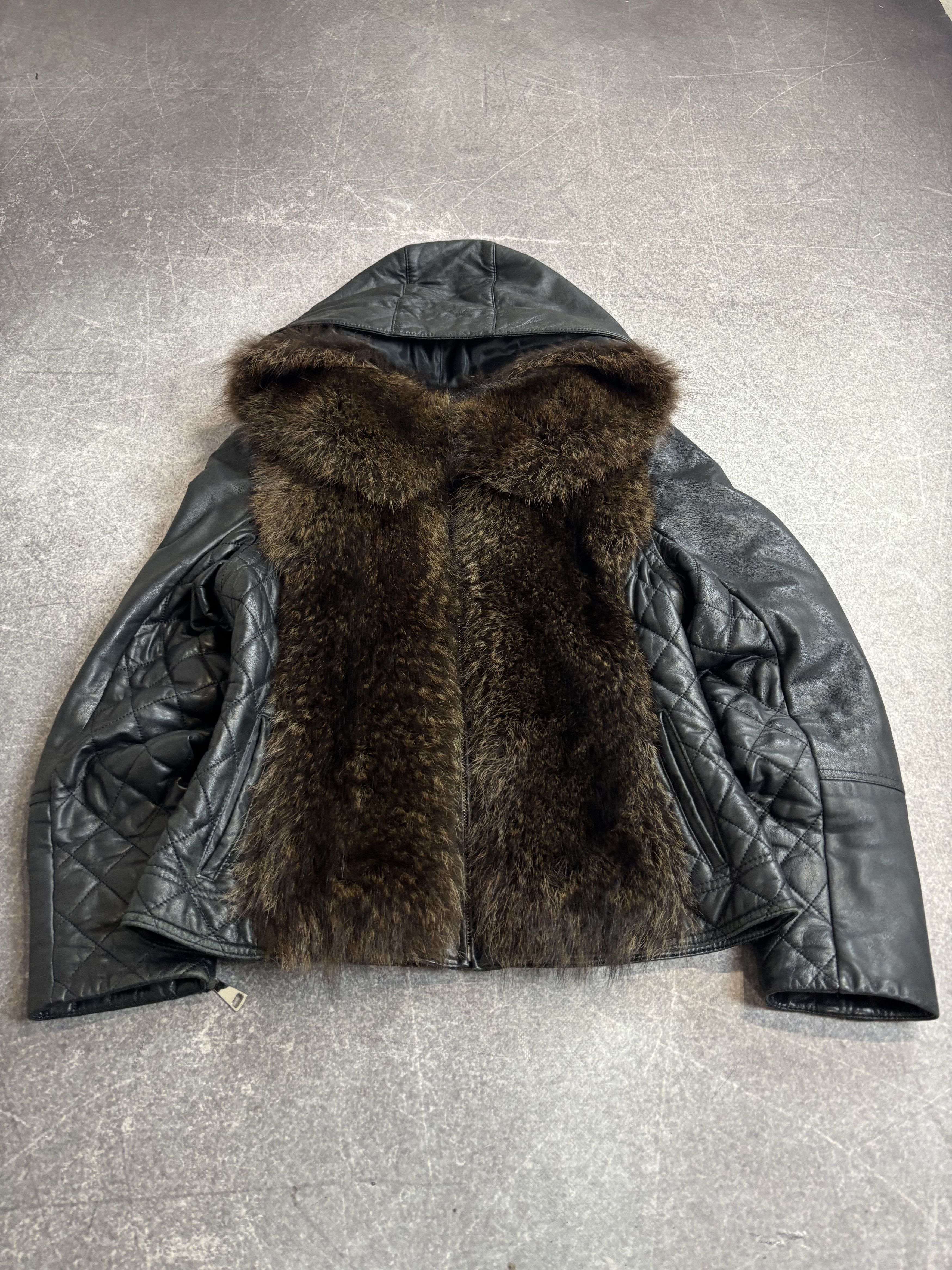 Yohji Yamamoto rare rick owens type cropped fur bomber leather jacket y2k Size US S / EU 44-46 / 1 - 1 Thumbnail