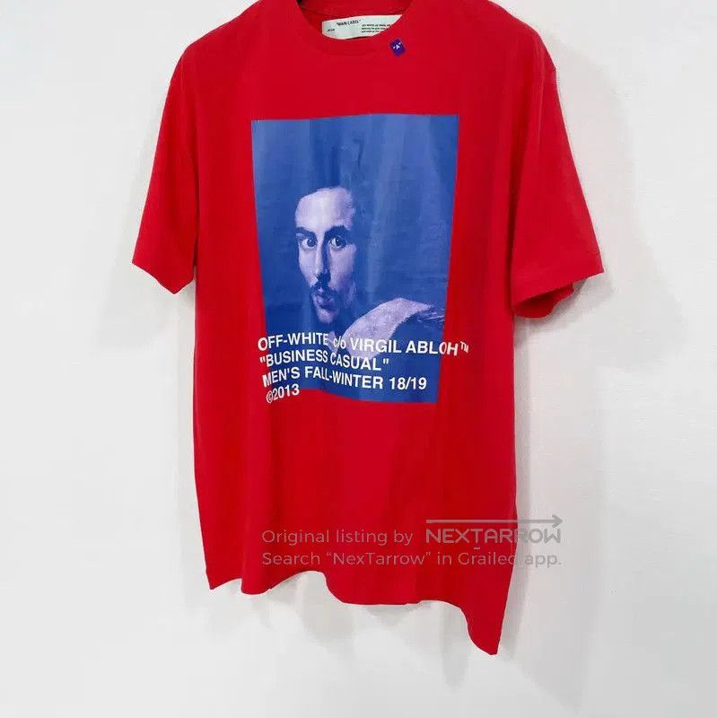 Off-White Off-White Red Graphic Cotton T-shirt for Men . Size US S / EU 44-46 / 1 - 3 Thumbnail