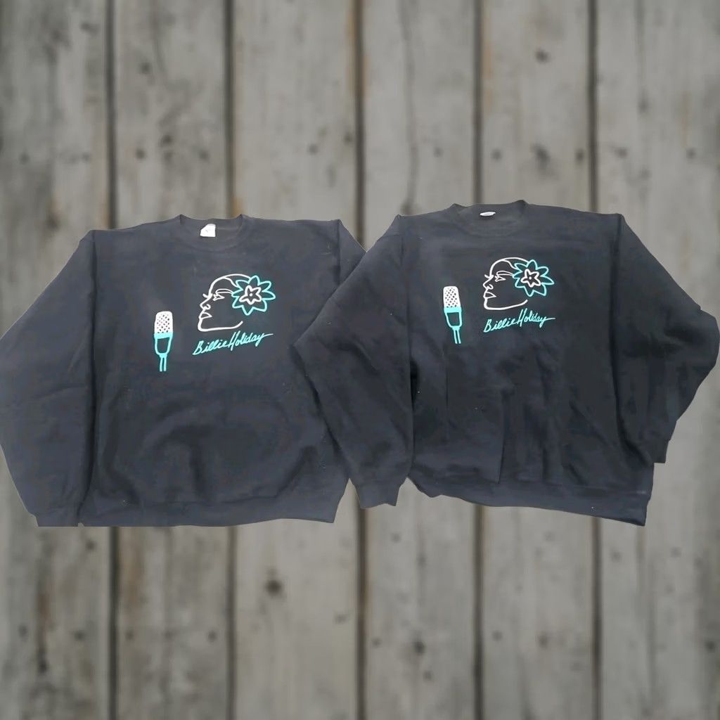 Vintage VTG Billie Holiday I'll Be Seeing You Crewneck Sweatshirt Mens XXL 2XL Black Graphic Print 90s Jazz Streetwear (2) Size US XXL / EU 58 / 5 - 1 Thumbnail