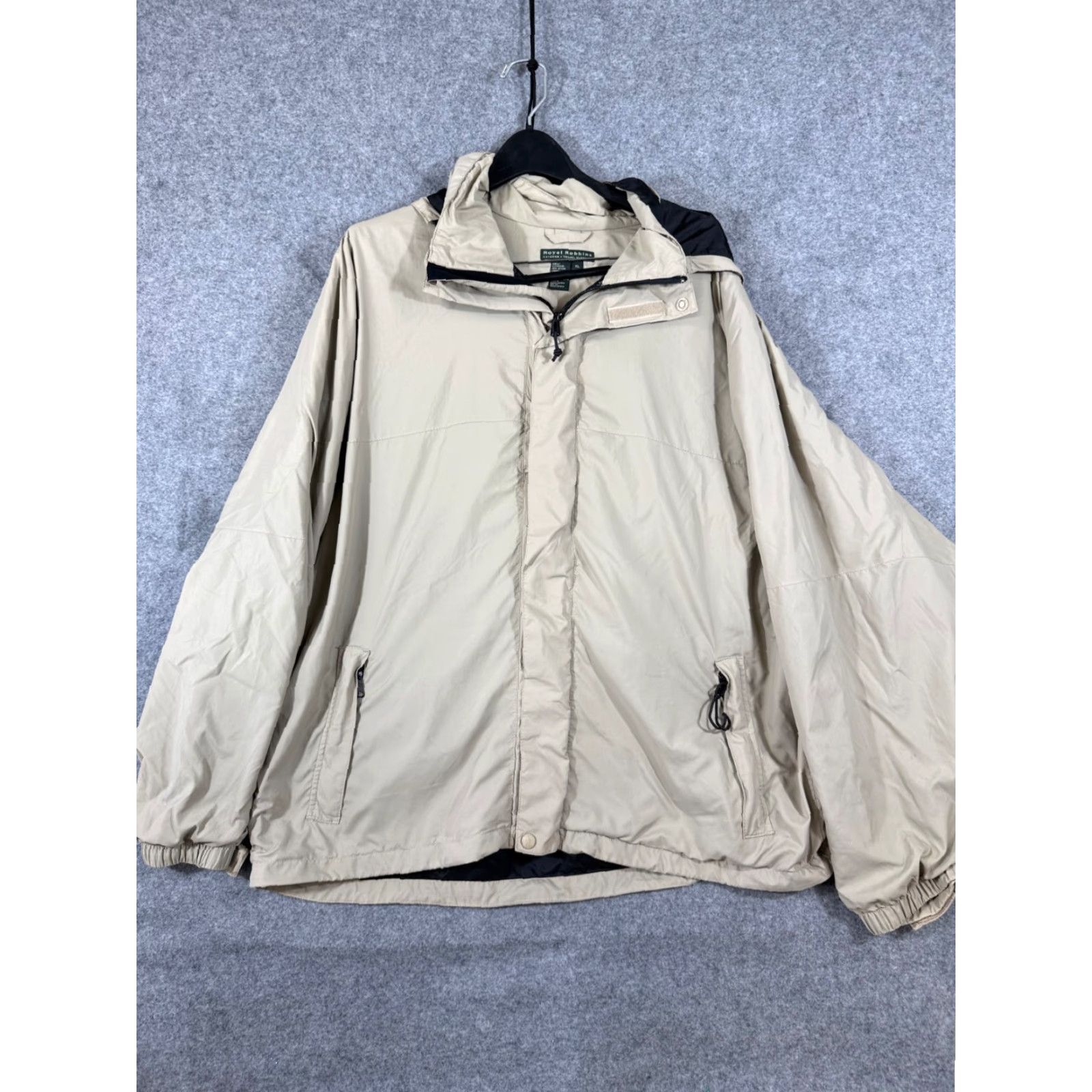 Royal Robbins Royal Robbins Hooded Jacket Mens XL Beige Full Zip Lined Outdoor Travel Utility Windbreaker Jacket Size US XL / EU 56 / 4 - 3 Thumbnail