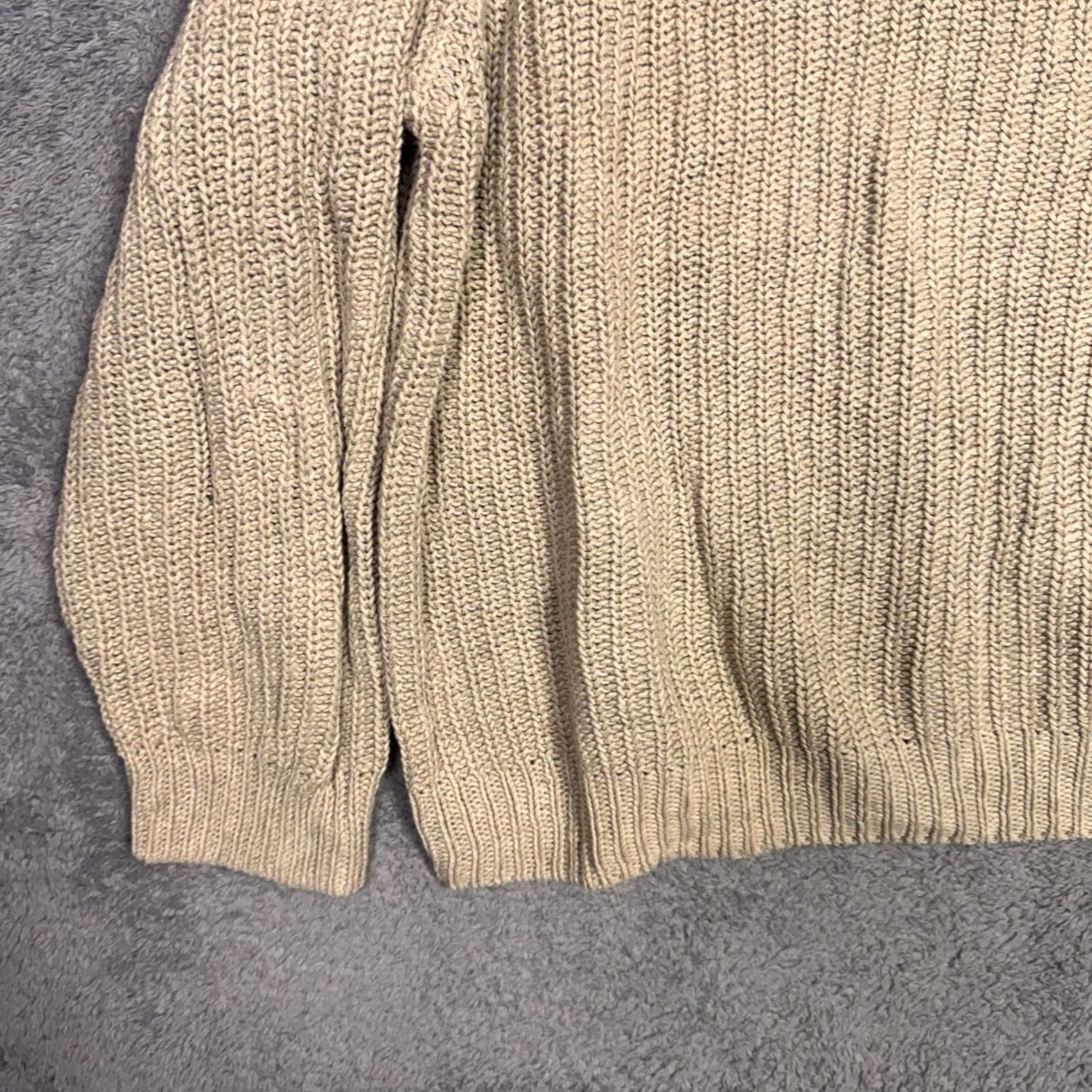 Vintage VINTAGE Woolrich Sweater Mens 2XL Chunky-Knit Beig e Birdseye Knit Ramie British Tan Woolrich Sweat er Mens 2XL XXL? Size US XXL / EU 58 / 5 - 3 Thumbnail