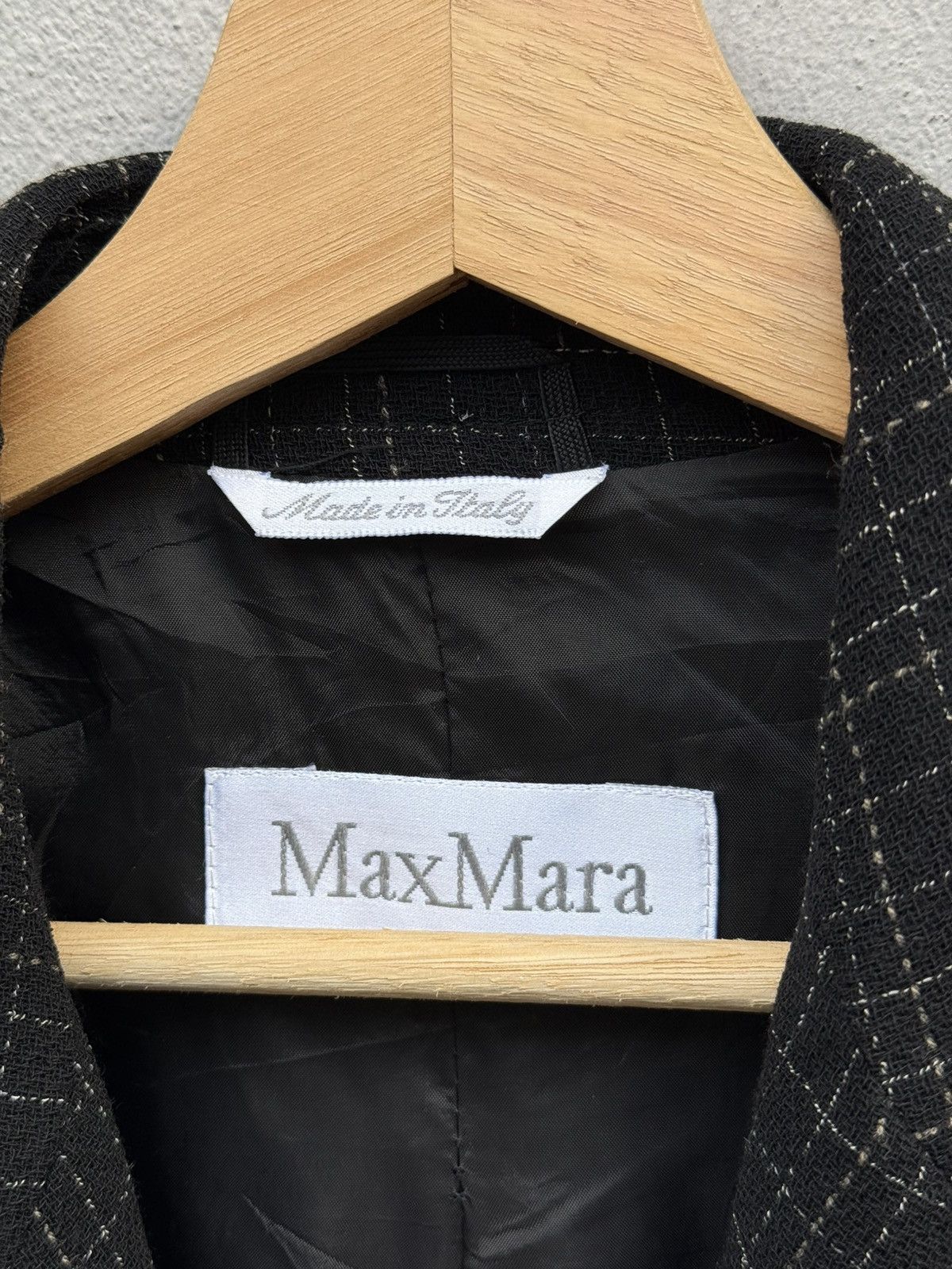 Max Mara MAX MARA Virgin Wool Tweed Long Jacket “Made in ITALY” Size XS / US 0-2 / IT 36-38 - 5 Thumbnail
