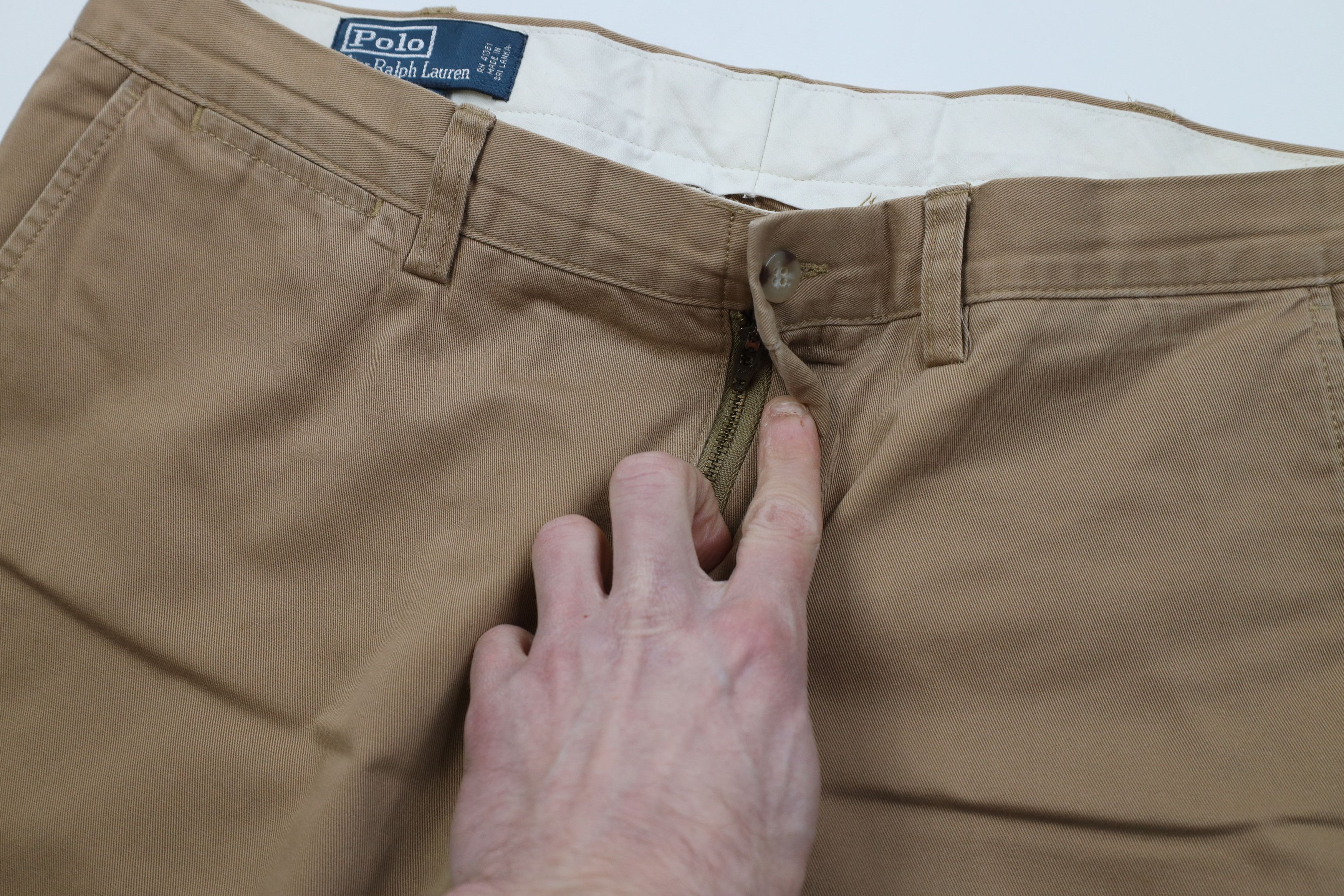 Ralph Lauren Vintage 90s Ralph Lauren Preston Chino Pants Brown Cotton Size US 36 / EU 52 - 7 Thumbnail