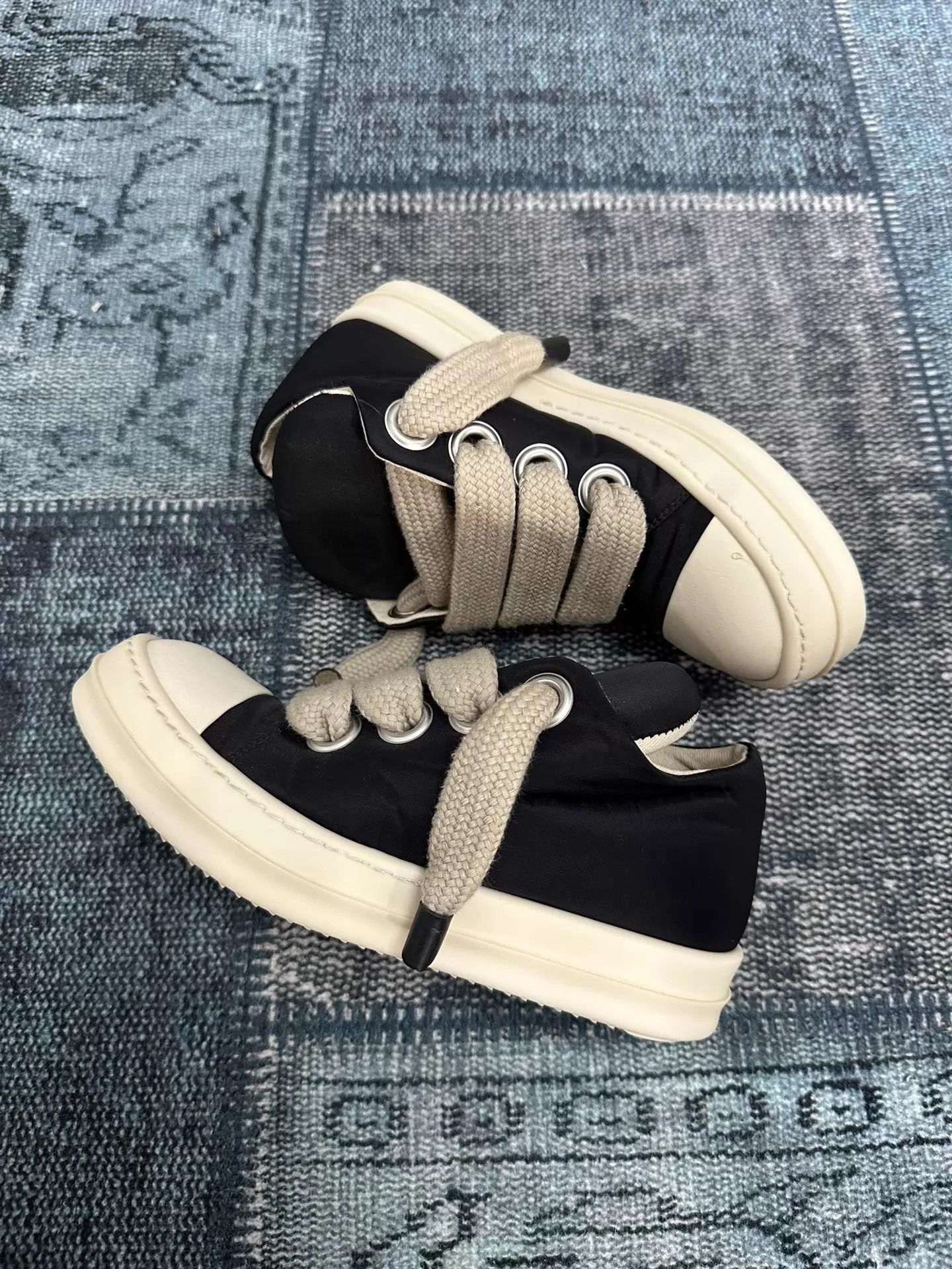 Rick Owens Rick Owens DRKSHDW Canvas Low Top Big Converse Thick Laces Size US 7.5 / IT 37.5 - 1 Thumbnail
