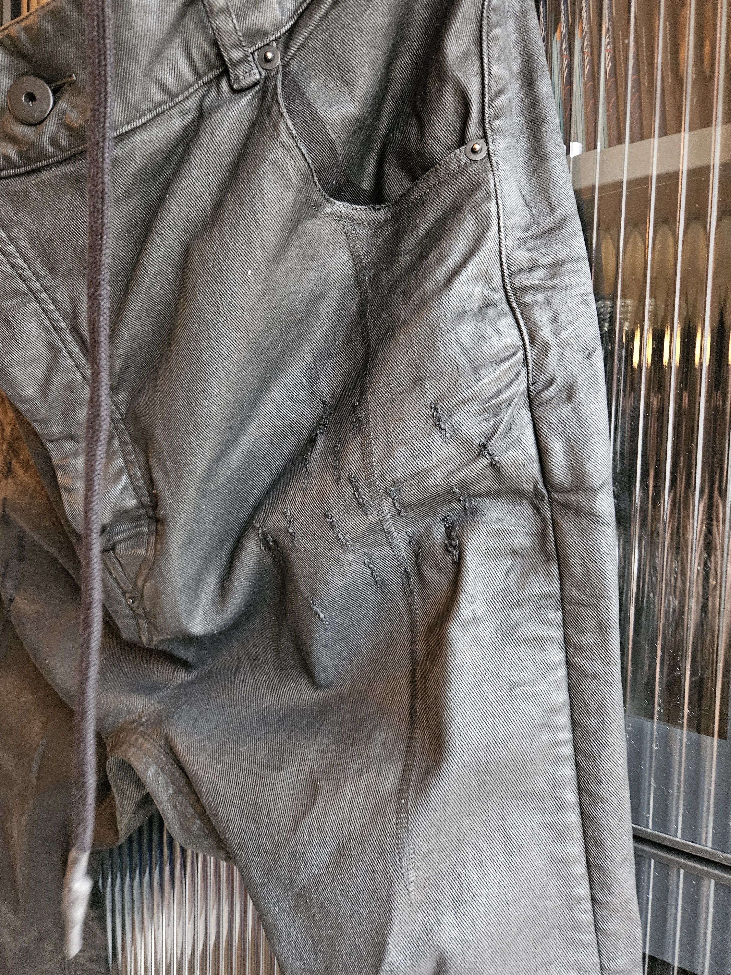 11 By Boris Bidjan Saberi P4 - Black Dye Out-Skated Jeans Size US 34 / EU 50 - 2 Thumbnail