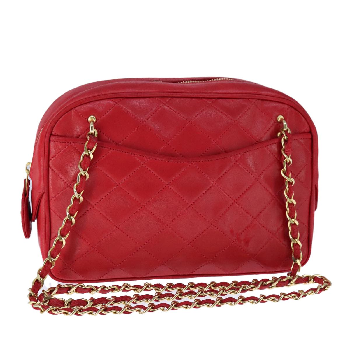 Chanel Camera Red Leather Shoulder Bag (Pre-Owned) Size ONE SIZE - 1 Thumbnail