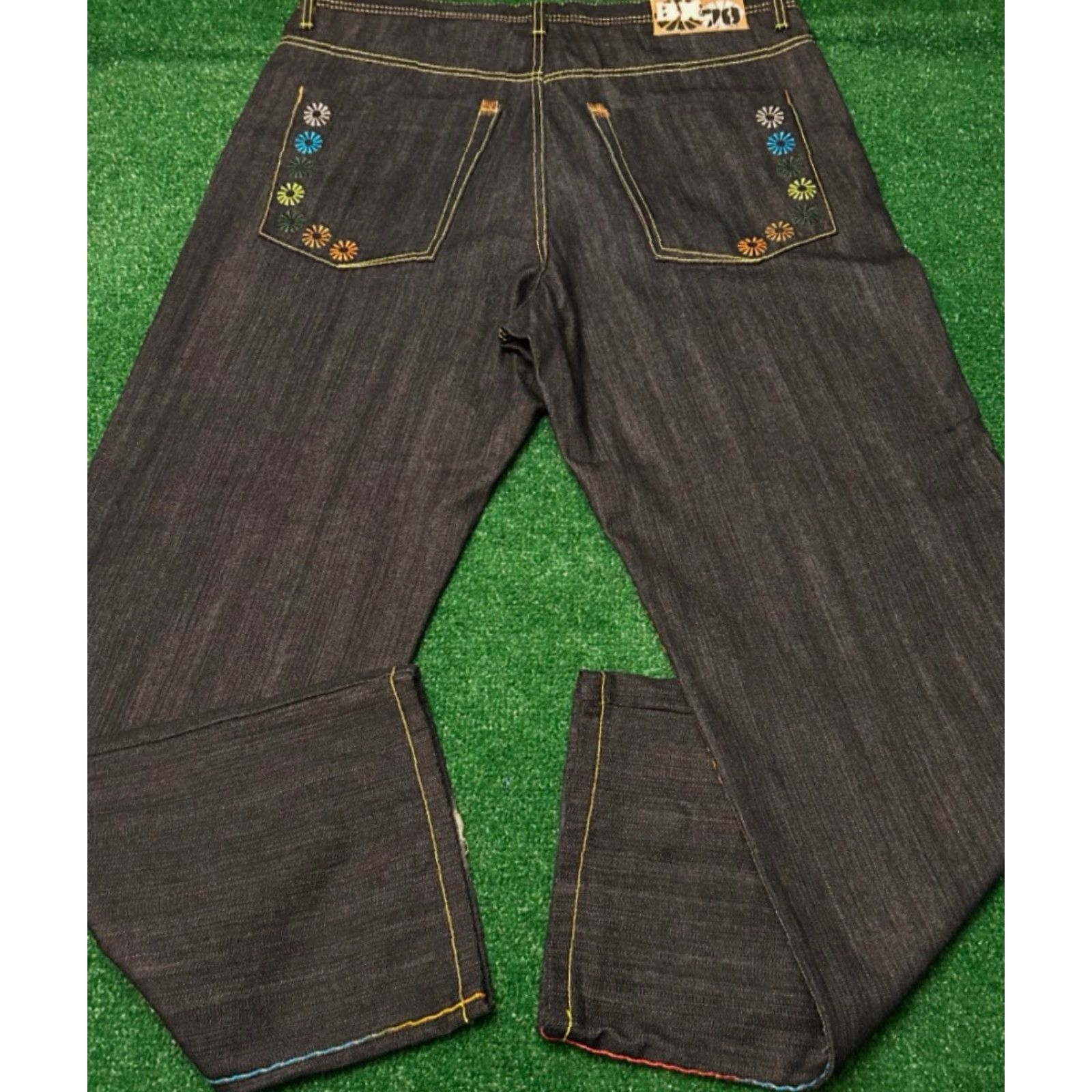 Vintage VINTAGE Brooklyn Xp Embroidered Baggy Jeans Mens Sz 38 Skater Hip Hop Grunge Wide-Leg Denim 34 Inseam Mens Size US 38 / EU 54 - 2 Thumbnail