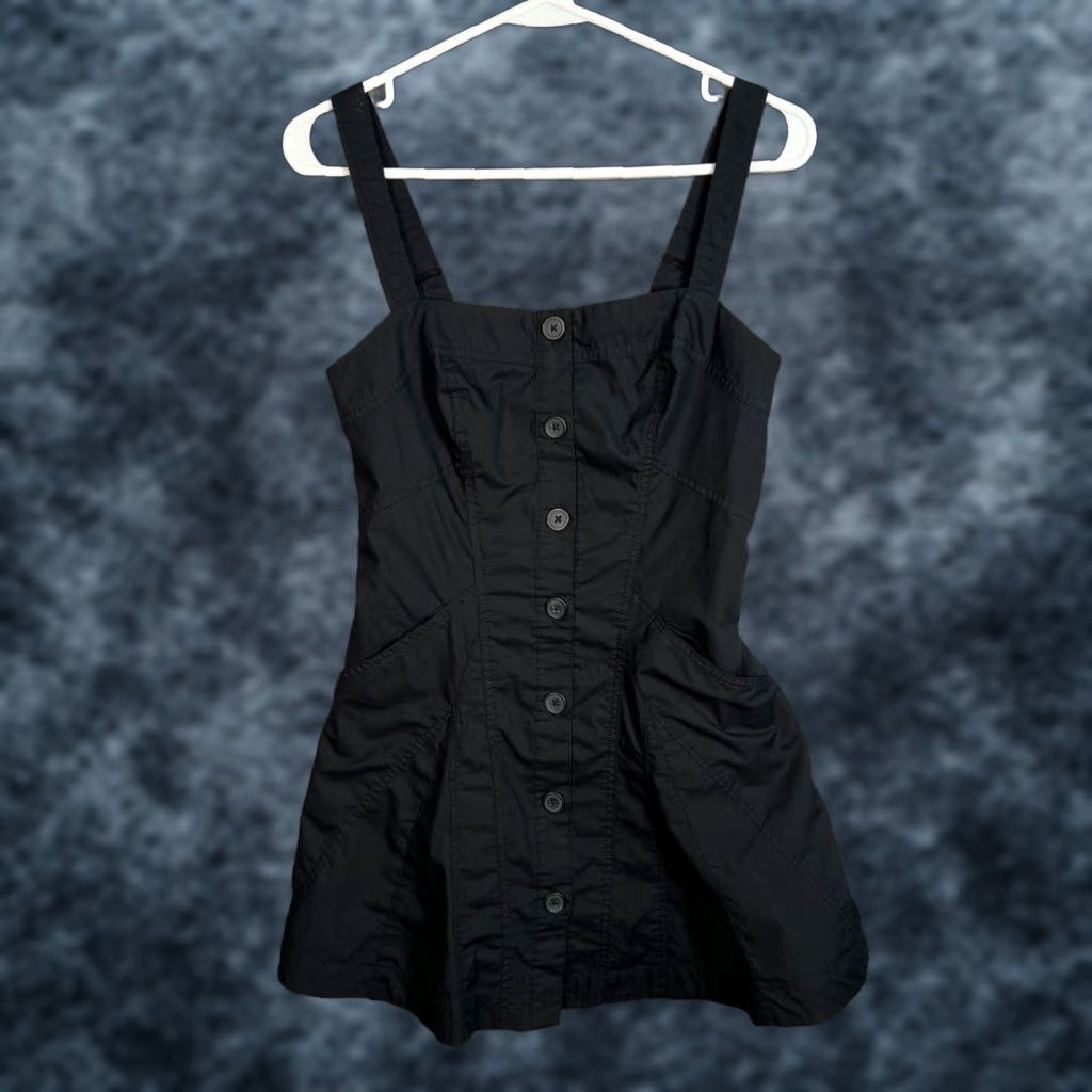 Urban Outfitters VINTAGE Urban Outfitters Womens Small Black Button-Front  Mini Dress Polyester & Cotton Shirt? | Grailed
