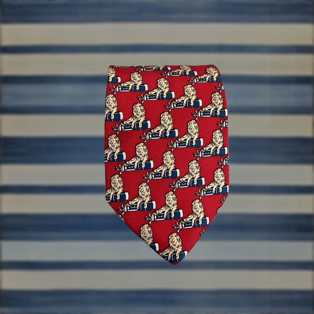 Brooks Brothers Brooks Brothers Silk Tie Golf Made in USA Red 59" Silk Tie Men Lions Golf Classic 57"-60" Size ONE SIZE - 1 Thumbnail