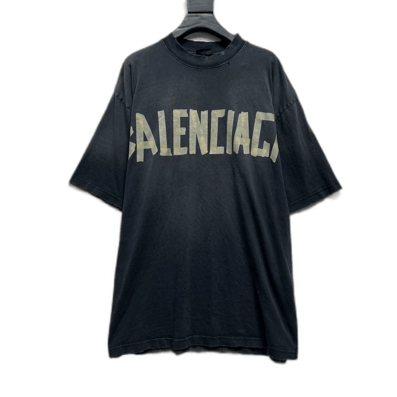 Balenciaga Balenciaga Tape Logo Print Short Sleeve T-Shirt Size US L / EU 52-54 / 3 - 1 Thumbnail