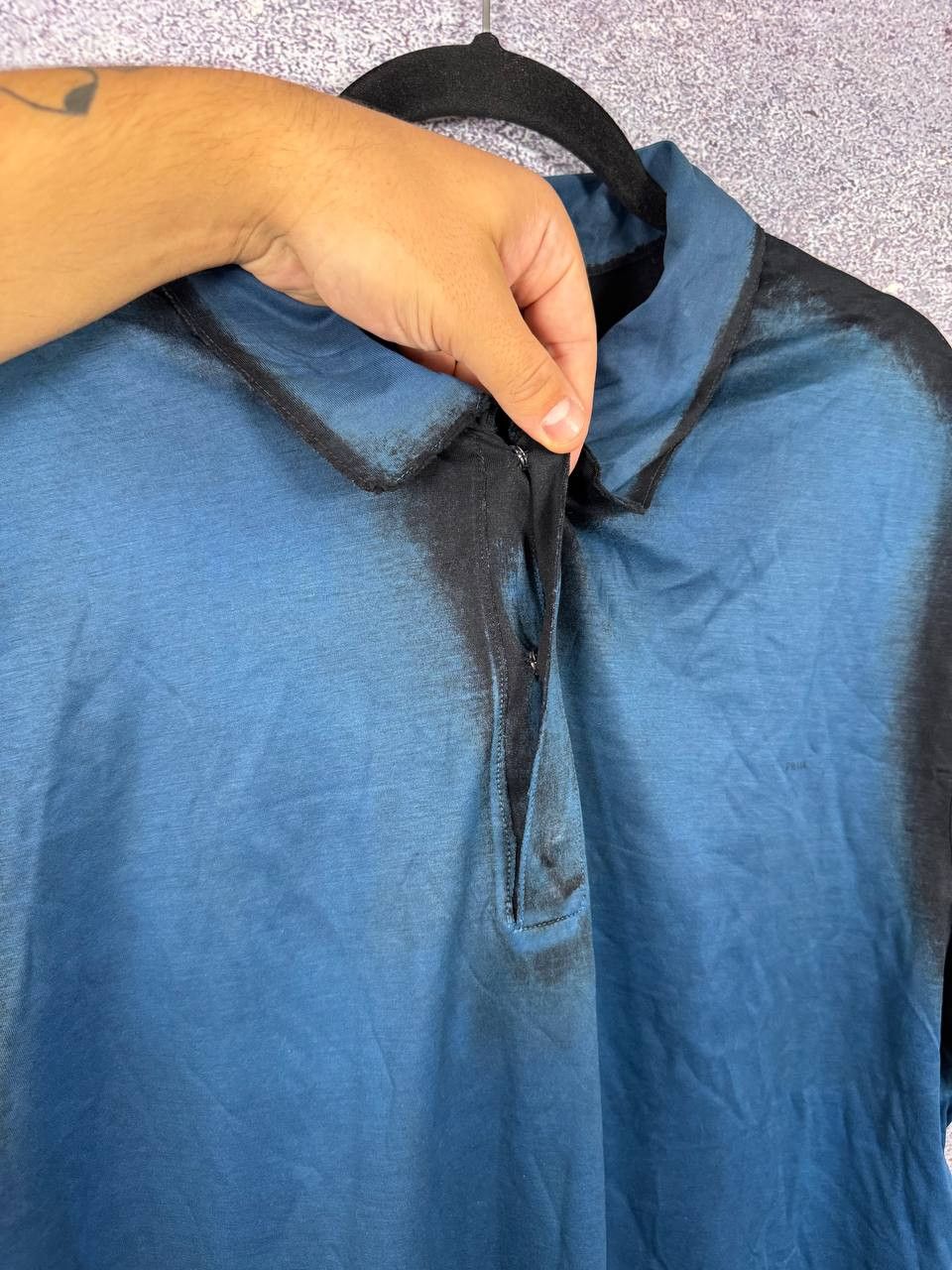 Prada Rare Archive Prada Garmen dye Polo T-Shirt y2k 2XL Size Size US XXL / EU 58 / 5 - 9 Thumbnail