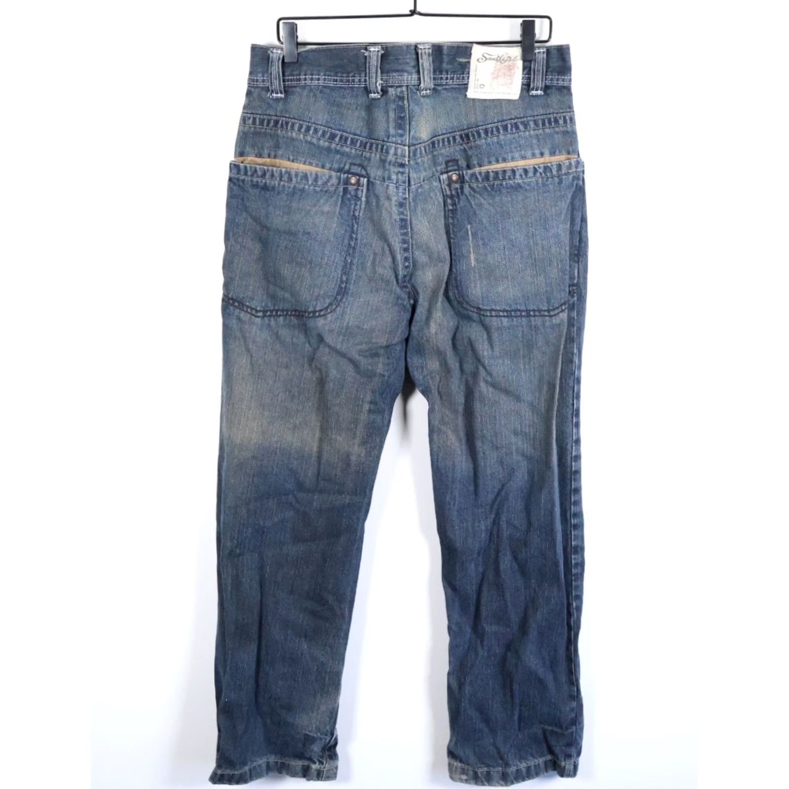 Southpole VINTAGE Southpole Jeans Men 32 x 30 Blue Denim Y2K Relaxed Fit VTG 34/32 Tag Straight 5-Pocket Design Jeans Mens Blue Denim 100% cotton Mid Rise Size US 33 - 2 Thumbnail