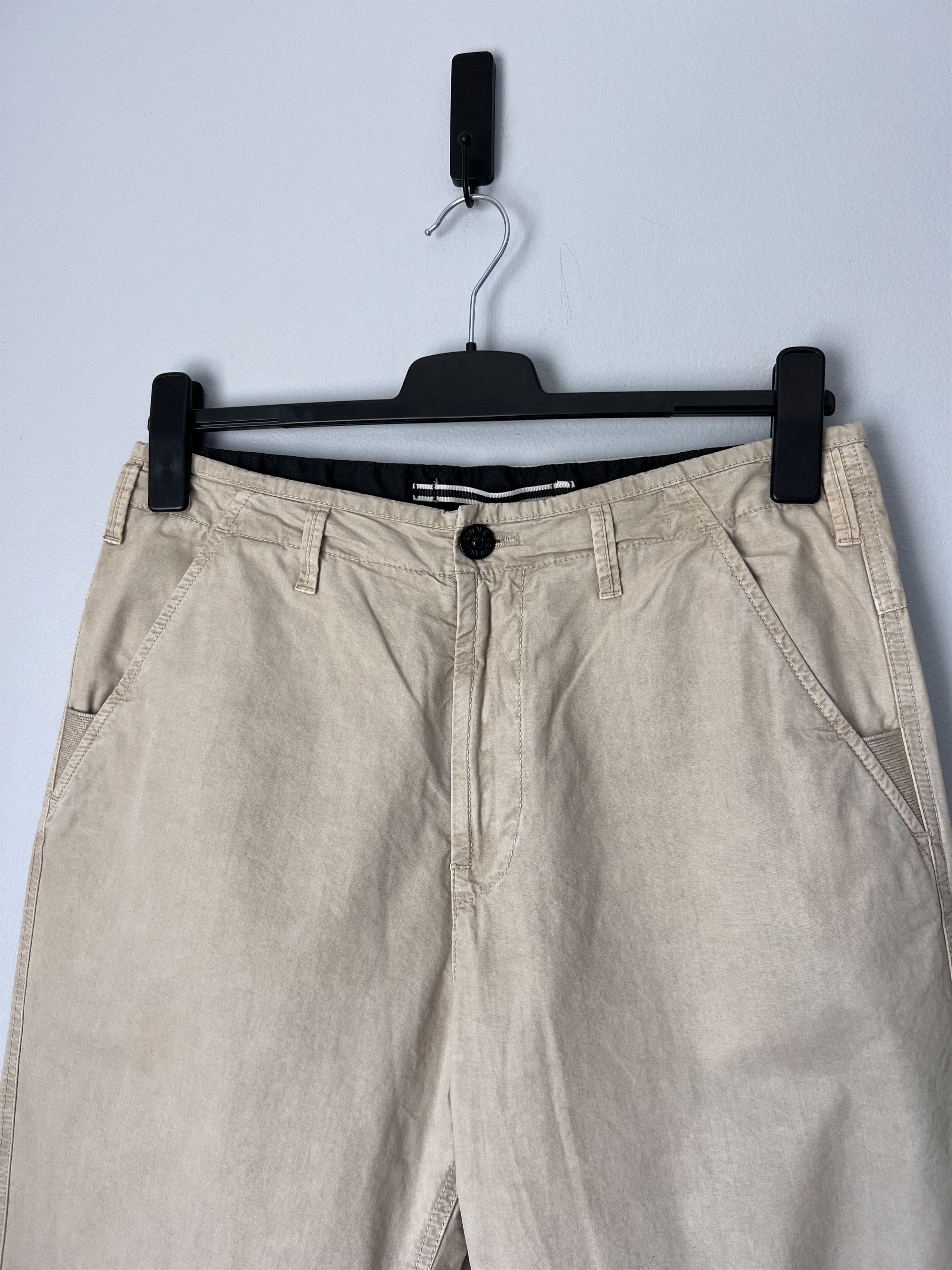 Stone Island Stone Island Brushed Cotton Chino Pants in Beige Size US 31 - 2 Thumbnail