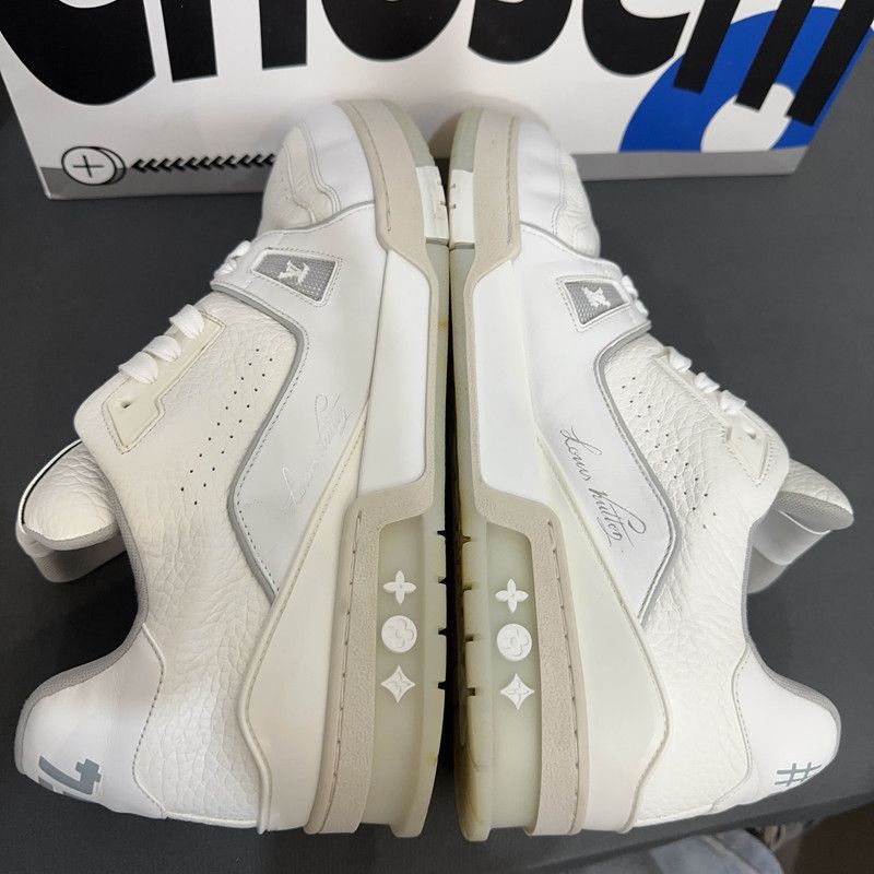 Louis Vuitton Louis Vuitton White Cement Low-Top Sneakers -2508 Size US 10.5 / EU 43-44 - 5 Thumbnail