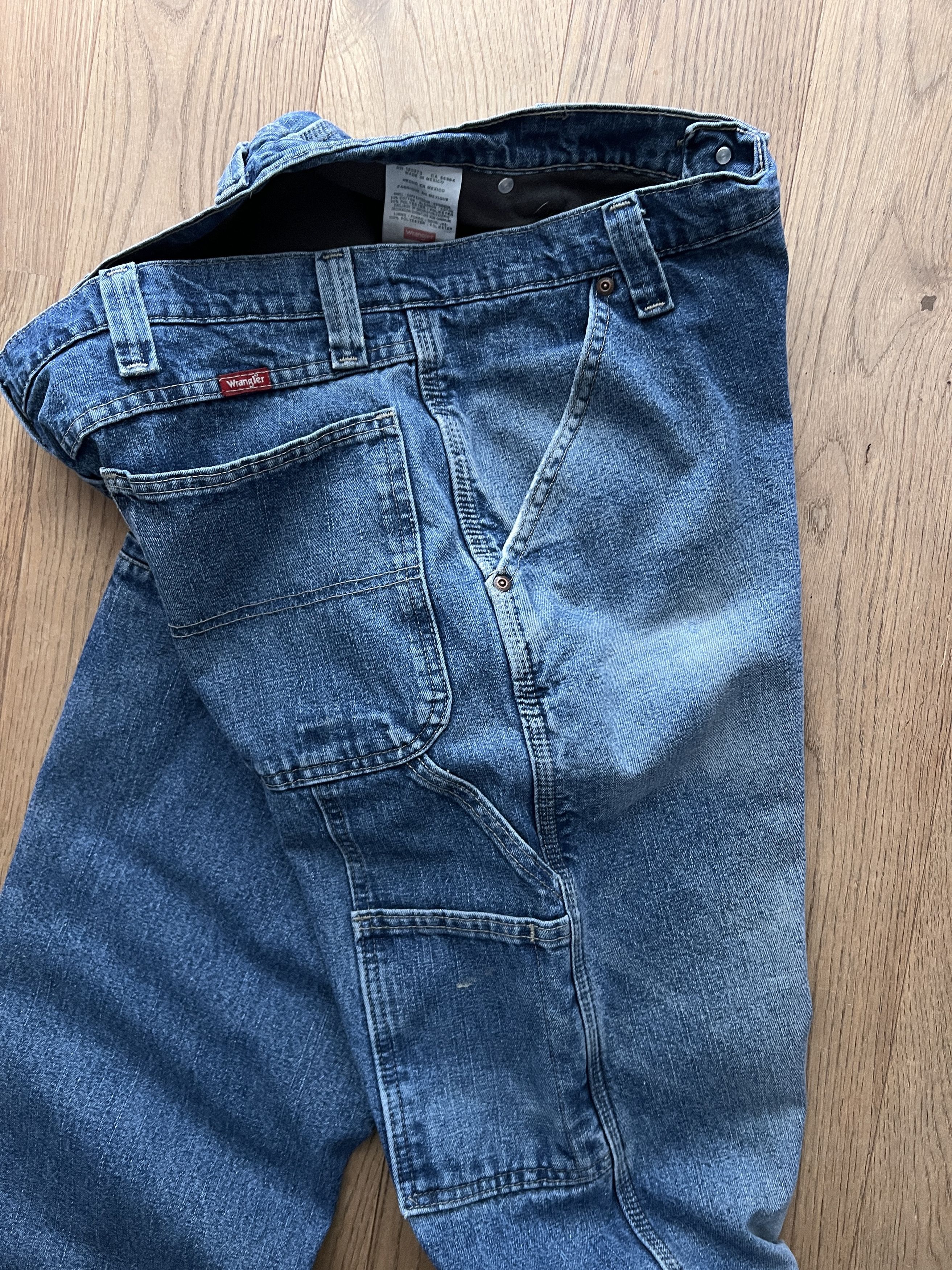 Wrangler Crazy! Wrangler vintage 90s carpenter fleece denim workpants Size US 36 / EU 52 - 9 Thumbnail