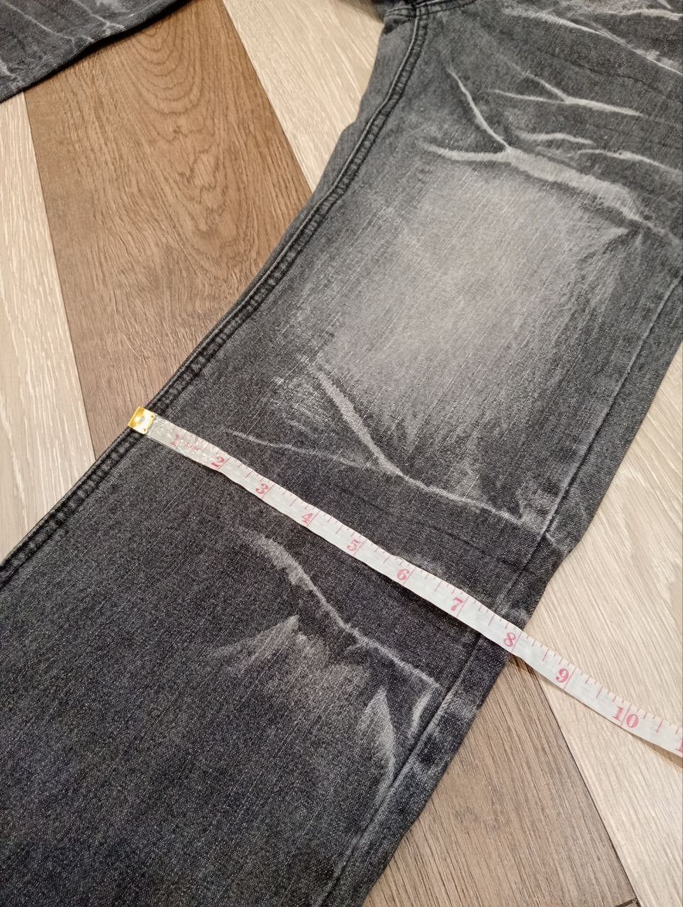 If Six Was Nine JAPANESE LOWBOX DISTRESSED LOOK JEANS - BLACK Size US 30 / EU 46 - 18 Thumbnail