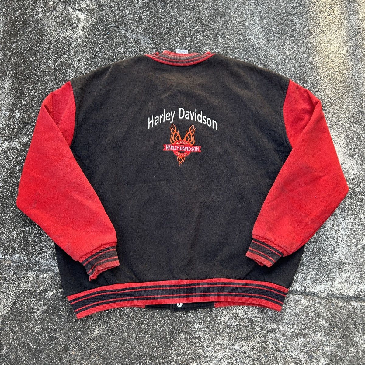 Harley Davidson Vintage Harley-Davidson Varsity Jacket 🔥 Size US XL / EU 56 / 4 - 2 Thumbnail