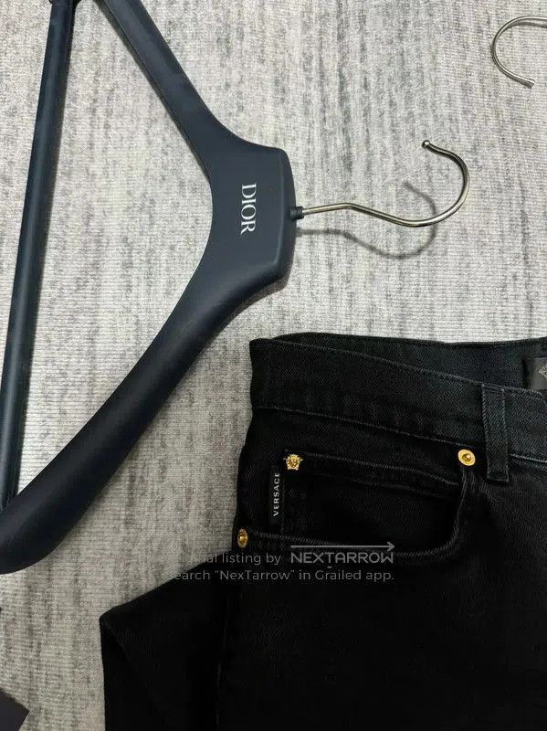 Versace Versace Black Leather Logo Casual Pants . Size US 32 / EU 48 - 6 Thumbnail