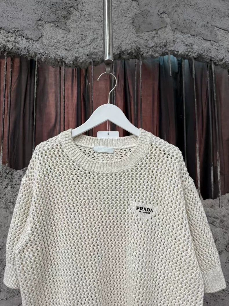 Prada Prada Hollow Short Sleeve Sweater -2505 Size US L / EU 52-54 / 3 - 3 Thumbnail