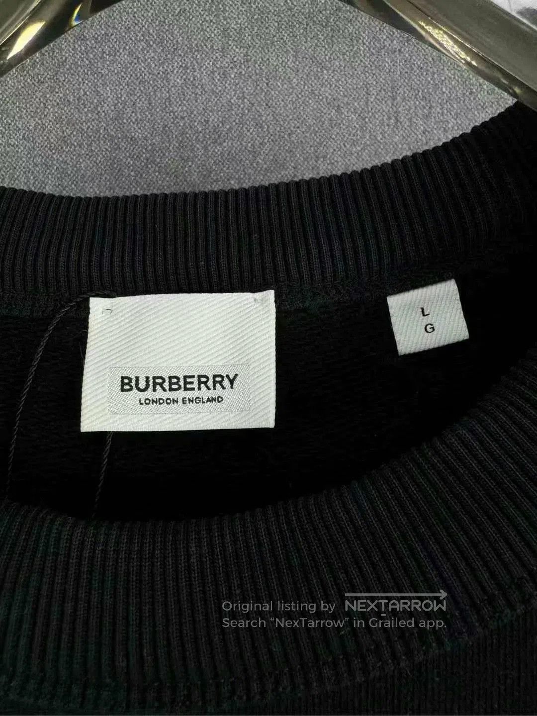 Burberry burberry logo knit sweatshirt in black. Size US L / EU 52-54 / 3 - 3 Thumbnail