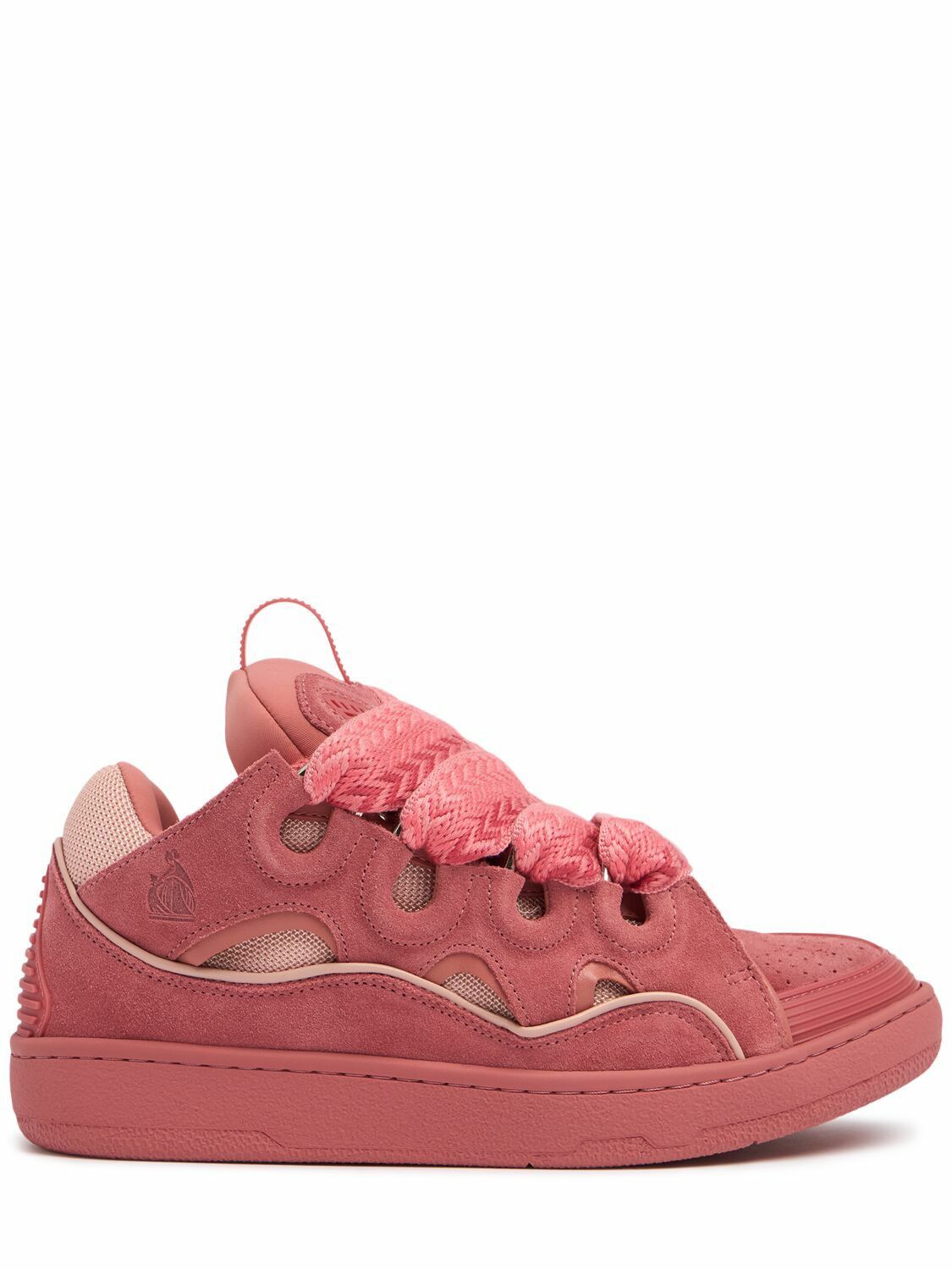 Lanvin oc11z0426 Curb Suede & Mesh Sneakers in Pink Size US 11 / EU 44 - 1 Thumbnail