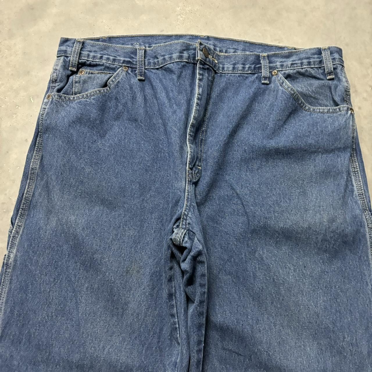 Dickies × Vintage Crazy Vintage Y2K/2000s Baggy Grunge Dark Wash Dickies Skater Carpenter Denim Jeans! Size US 40 / EU 56 - 5 Thumbnail