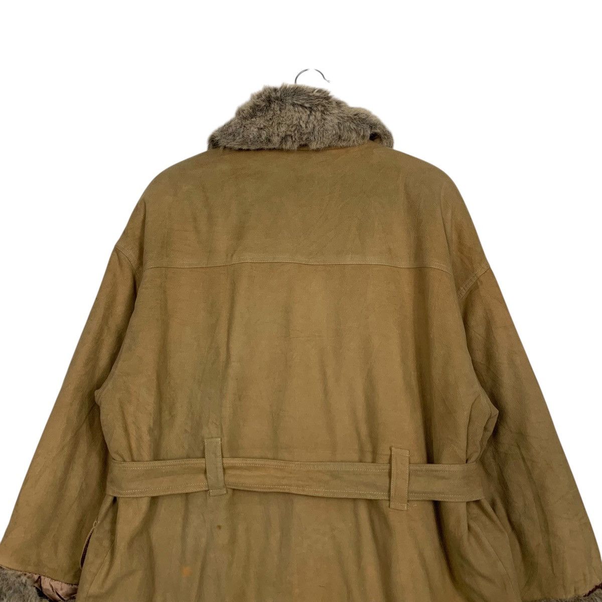Laura Ashley LAURA ASHLEY Faux Fur Lining Belted Cotton Coat #2671-C120 Size S / US 4 / IT 40 - 9 Thumbnail