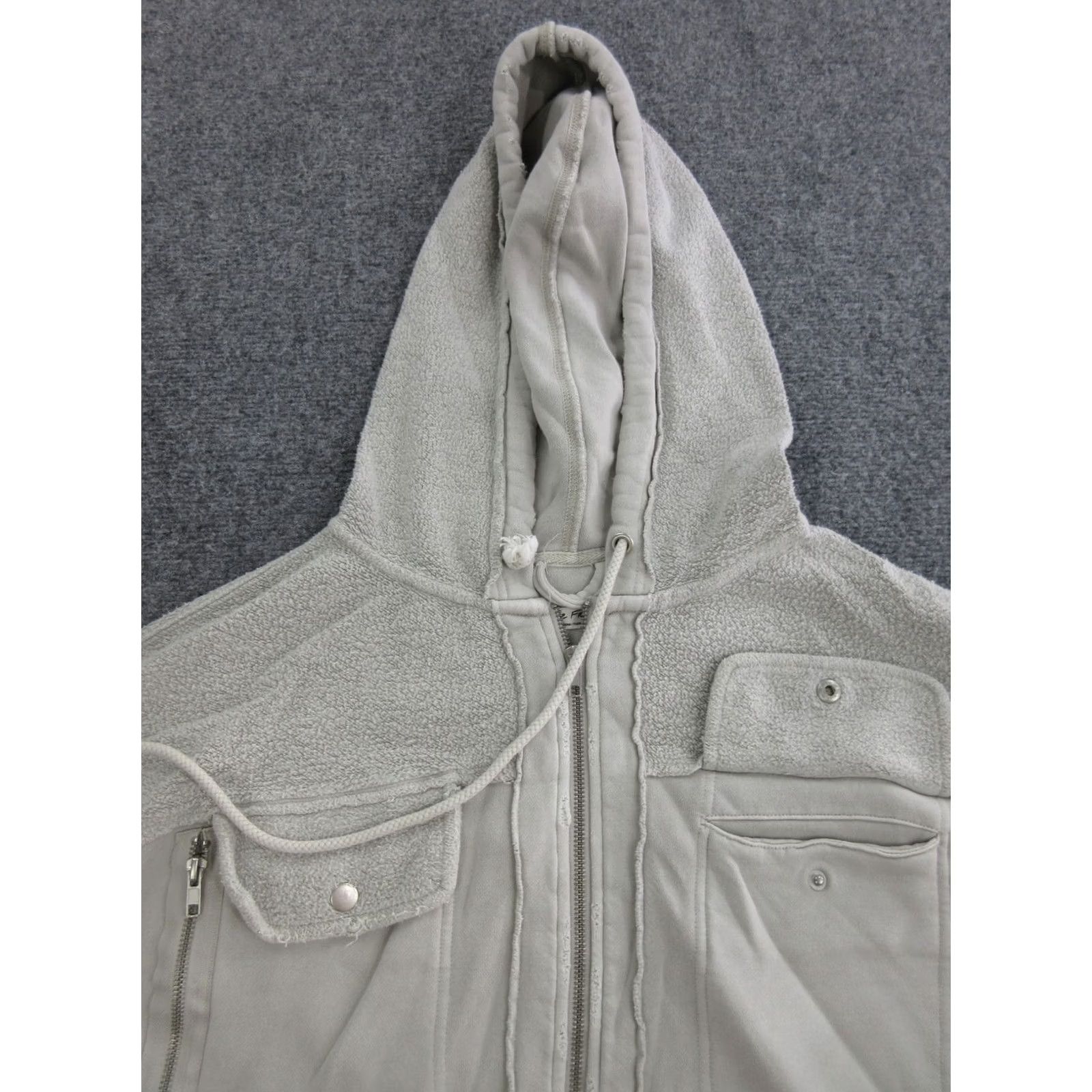 Vintage We The Free Hoodie Womens Large Gray Full Zip Pockets Fleece Sherpa Jacket Size L / US 10 / IT 46 - 5 Thumbnail