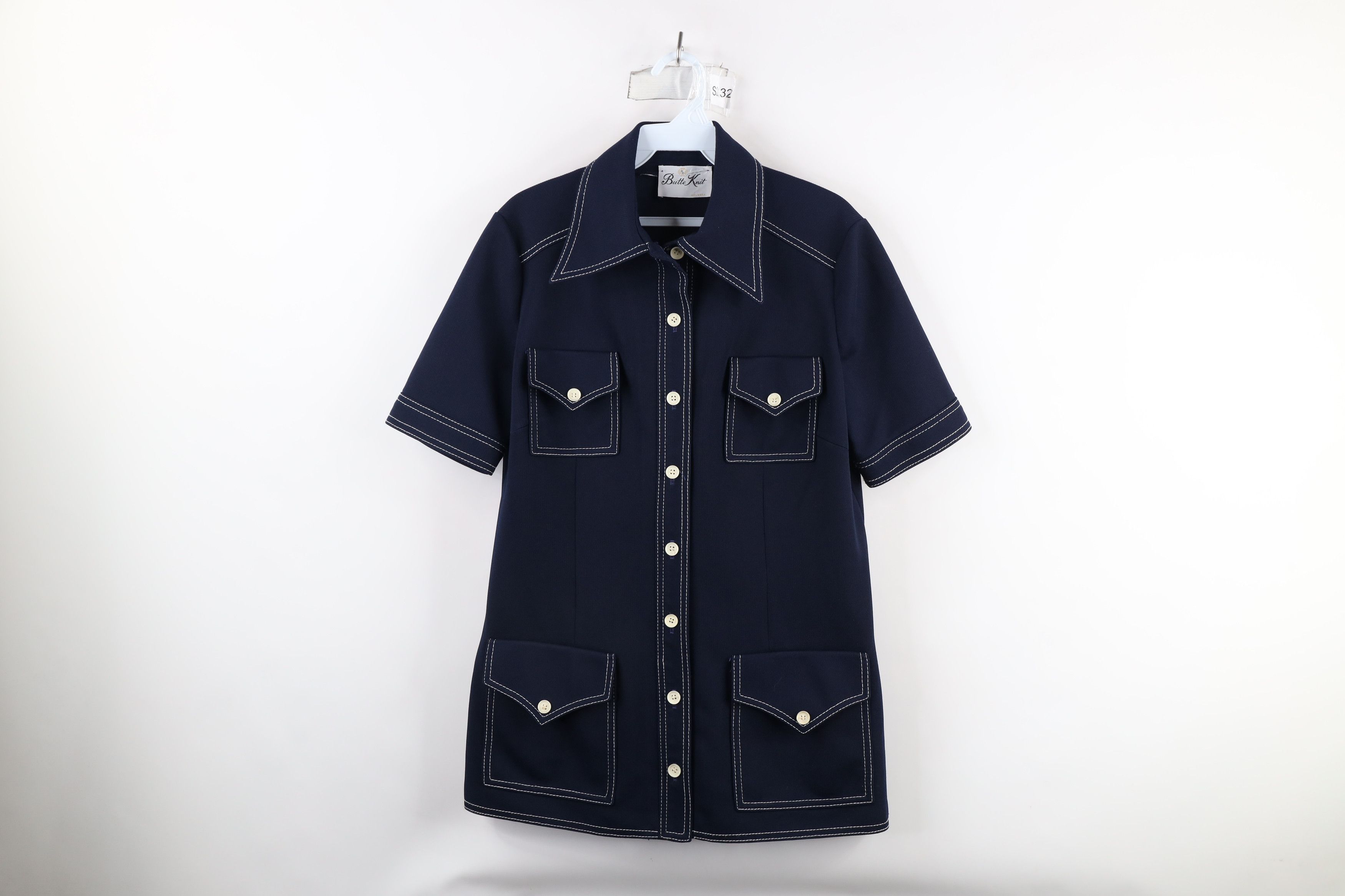 Vintage Vintage 70s Streetwear Short Sleeve Collared Button Shirt Size L / US 10 / IT 46 - 1 Thumbnail