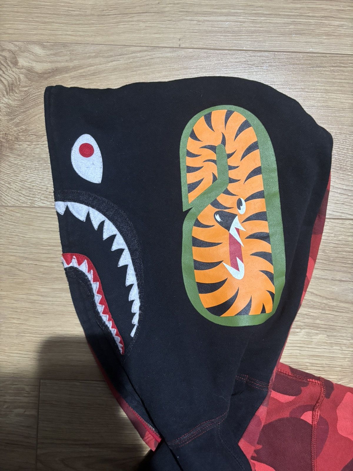 Bape BAPE TIGER SHARK CAMO FULL ZIP HOODIE Size US XL / EU 56 / 4 - 6 Thumbnail