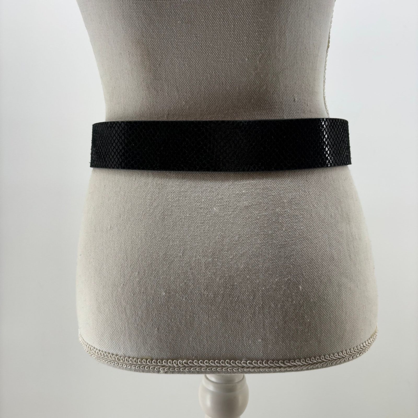 Michael Kors Michael Kors Women's Belt Small Black Python Embossed Size ONE SIZE - 10 Thumbnail