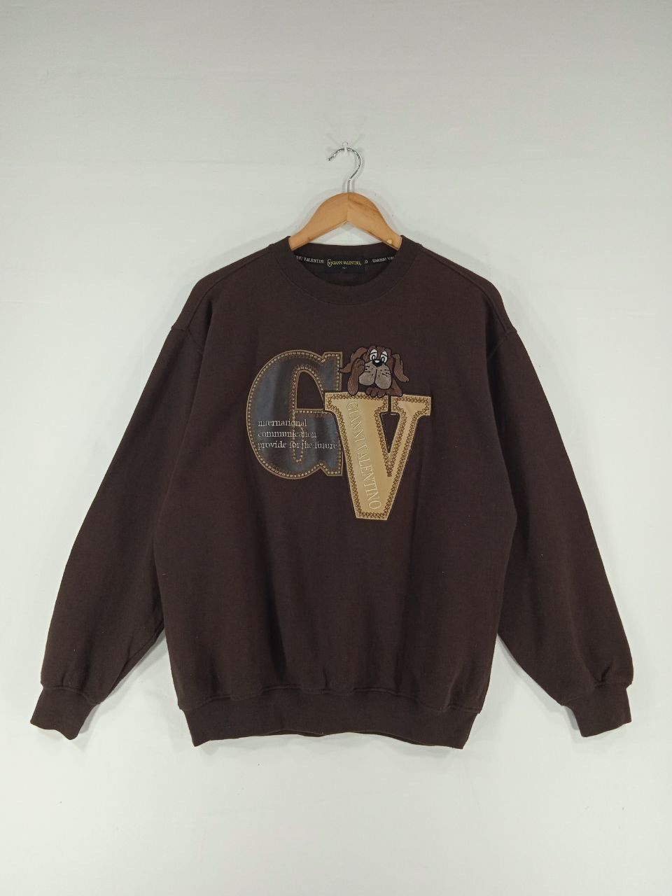 Gianni Valentino Vintage Gianni Valentino Sweatshirt Spellout Big Logo Size US L / EU 52-54 / 3 - 1 Thumbnail