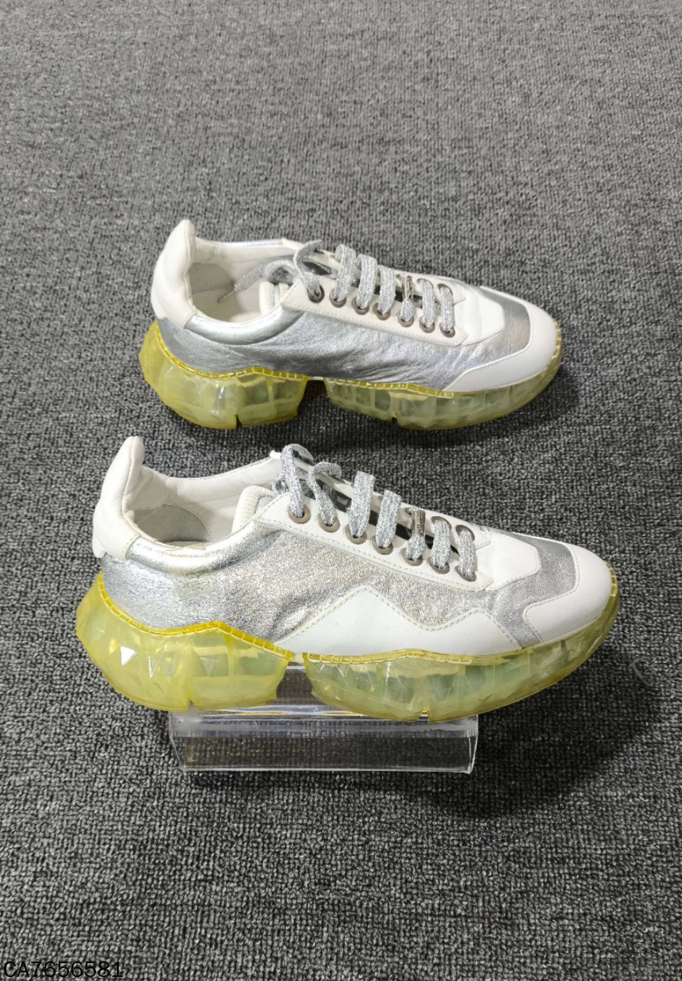 Jimmy Choo Jimmy Choo silver platform sneakers women's 37 Size US 6 / IT 36 - 3 Thumbnail